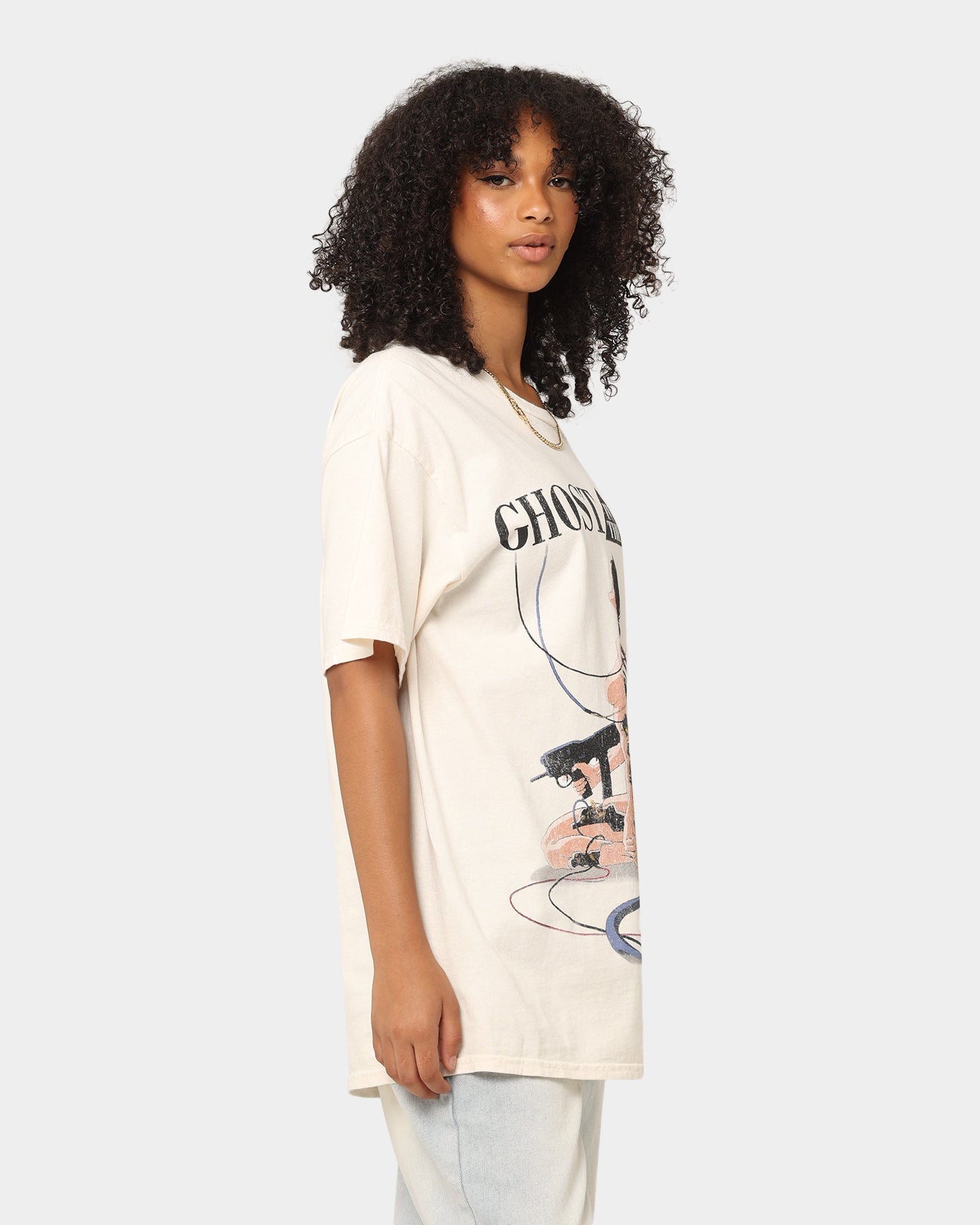 Goat Crew X Ghost In The Shell Major T-Shirt White Style001