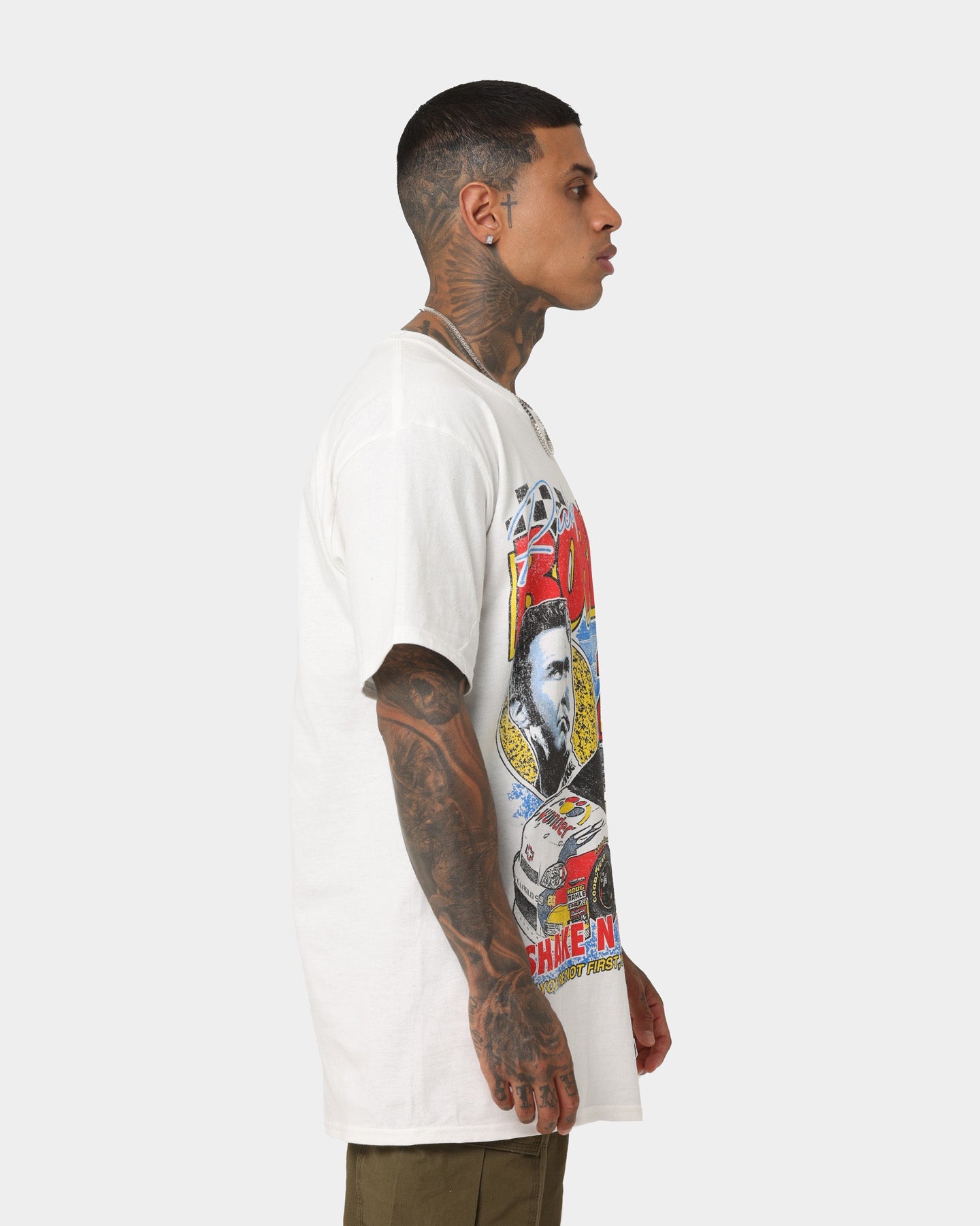 Goat Crew Ricky Bobby Racing T-Shirt White