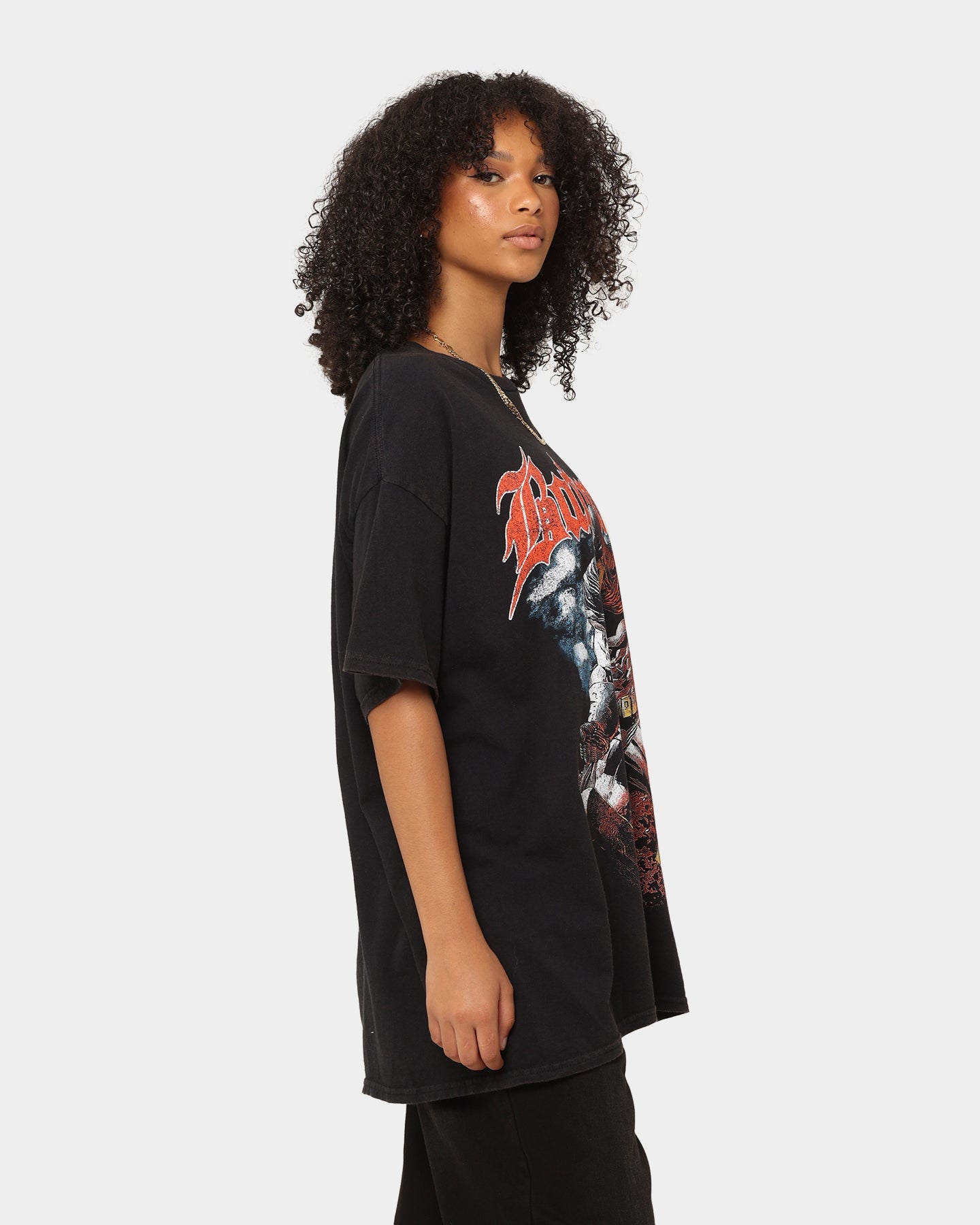 Goat Crew X DC Batman Metal Vintage T-Shirt Black Wash Style001