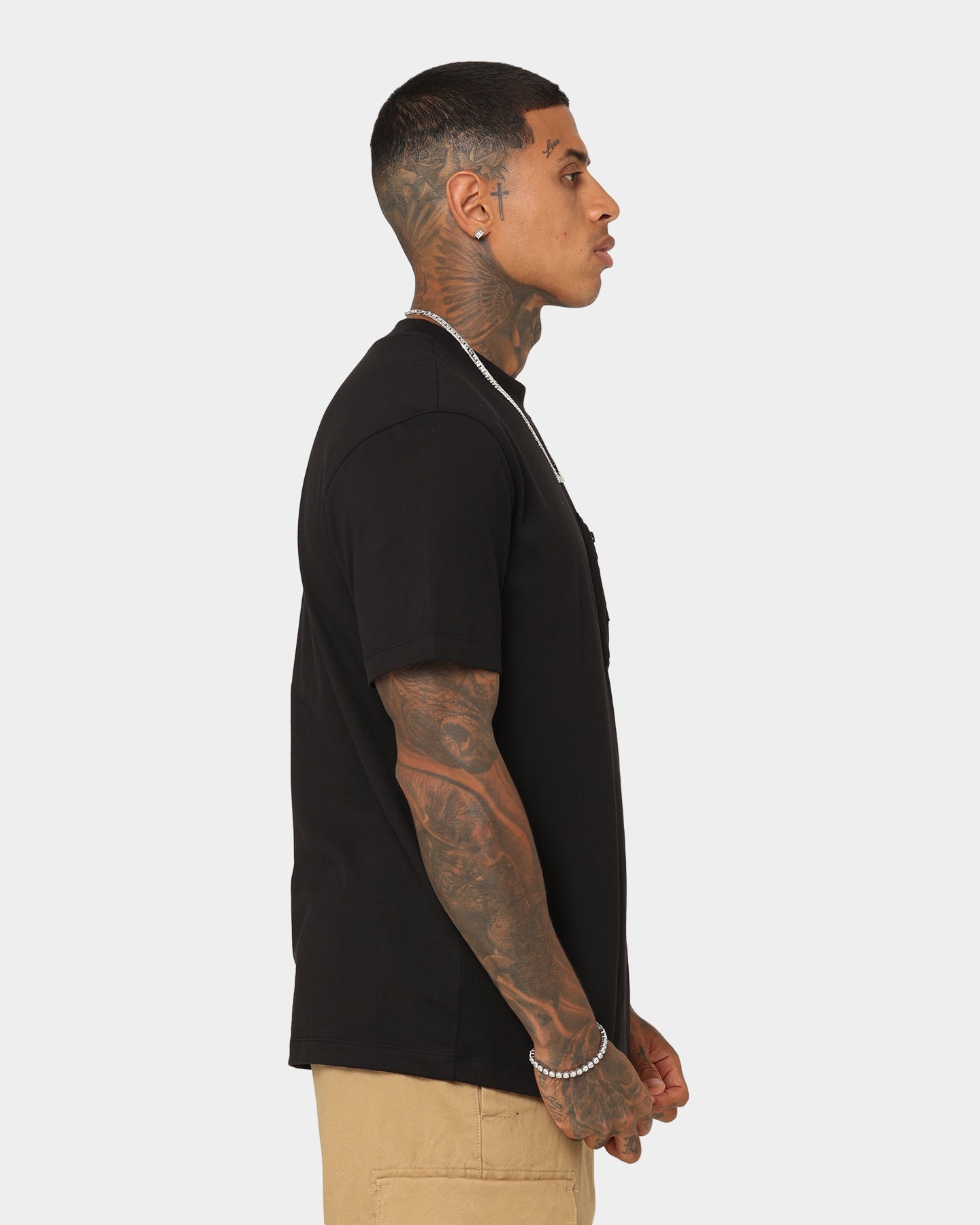 Calvin Klein Fleece Pocket T-Shirt Ck Black