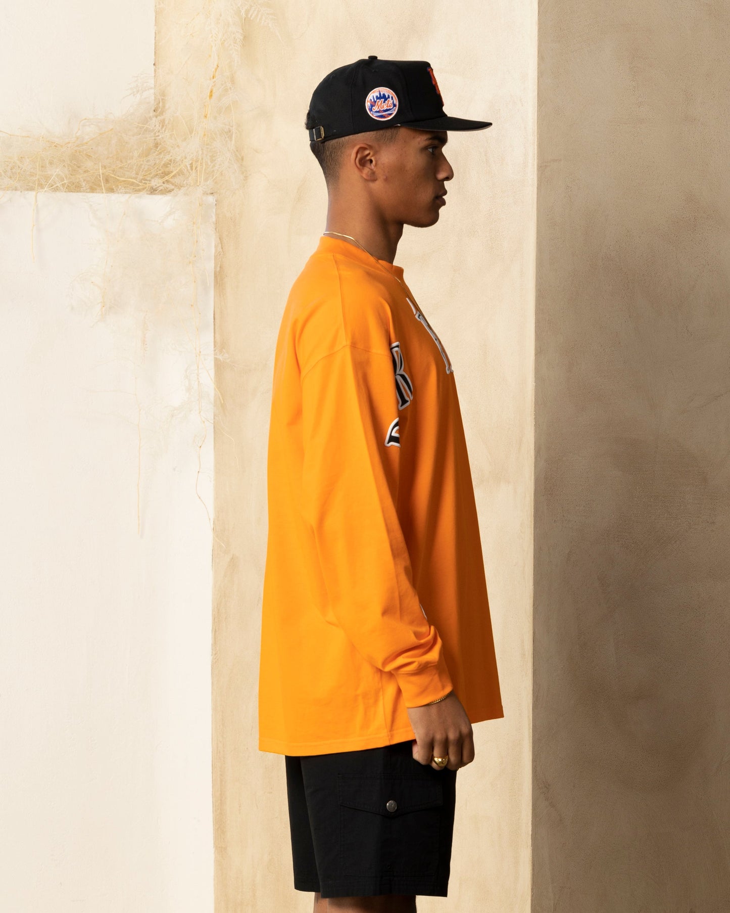 Carre Global Oversized Long Sleeve T-Shirt Orange
