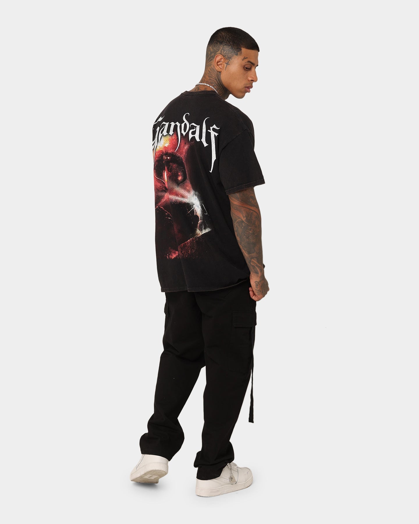 American Thrift X The Lord Of The Rings Gandalf Vintage T-Shirt Black Wash