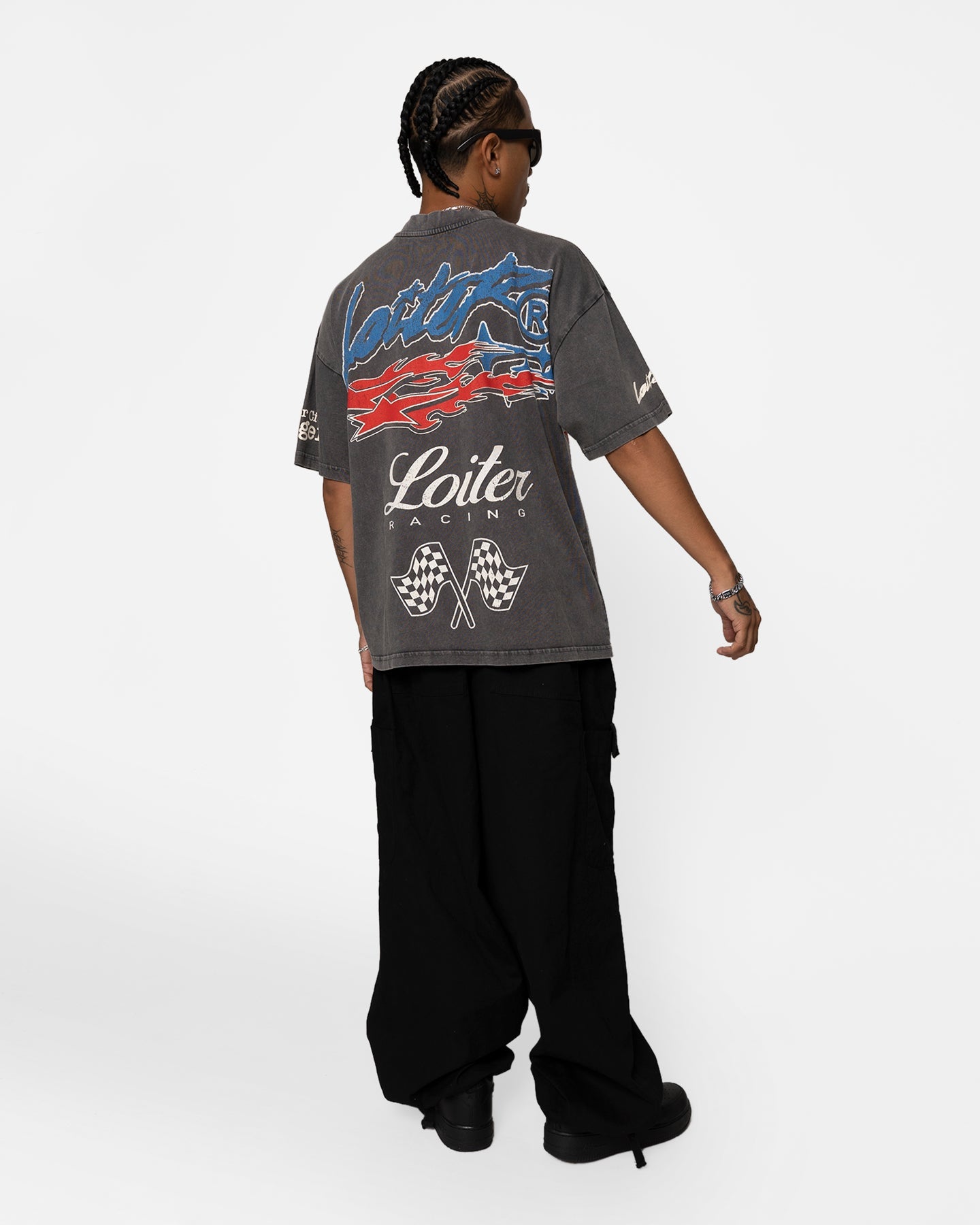 Loiter Rage Racer Vintage T-Shirt Charcoal