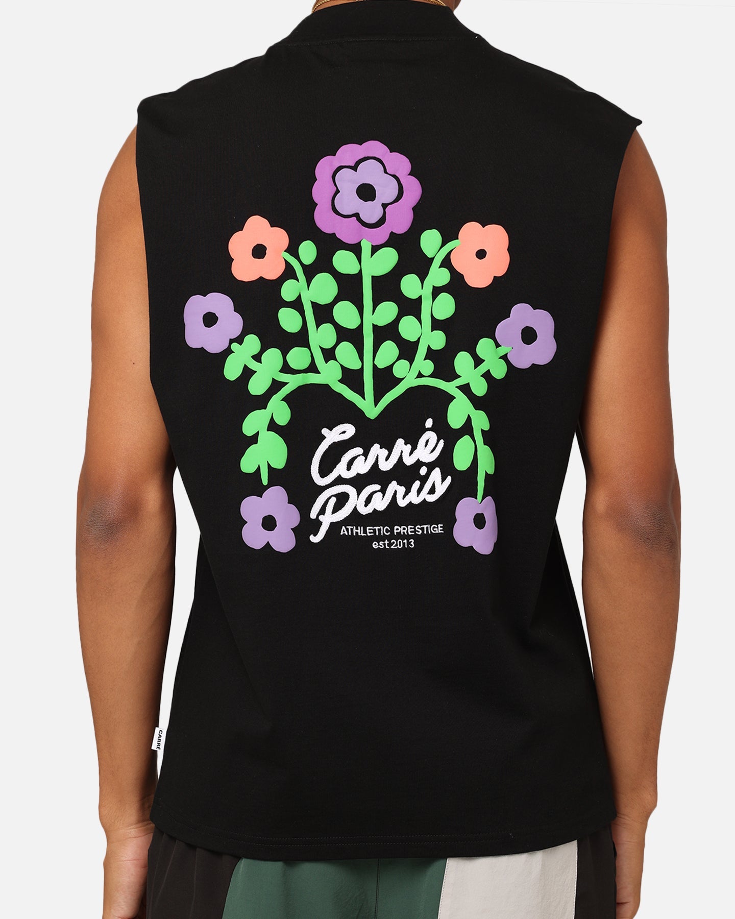 Carre Floraux Muscle T-Shirt Black