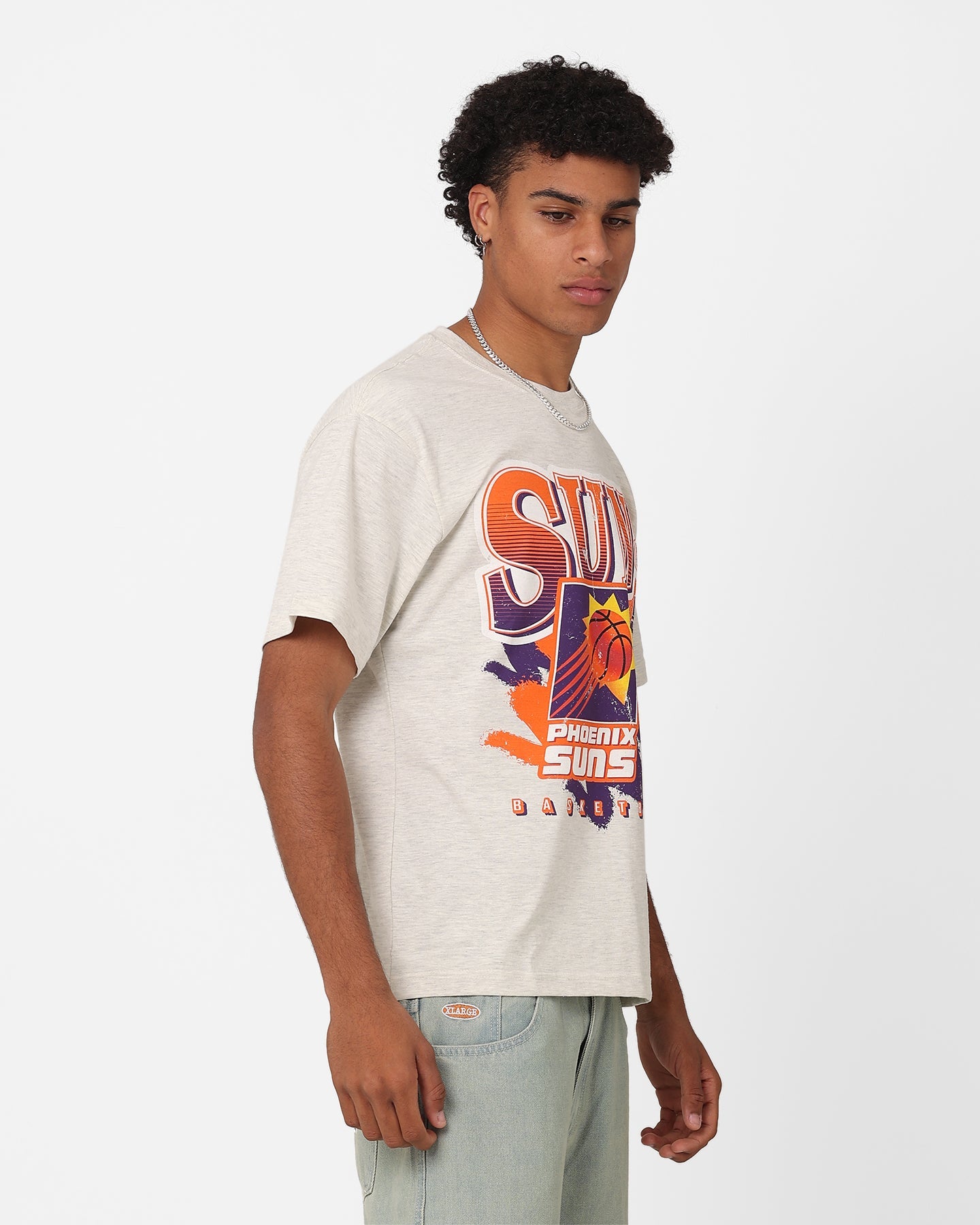 Mitchell & Ness Phoenix Suns Brush Off T-Shirt White Marle