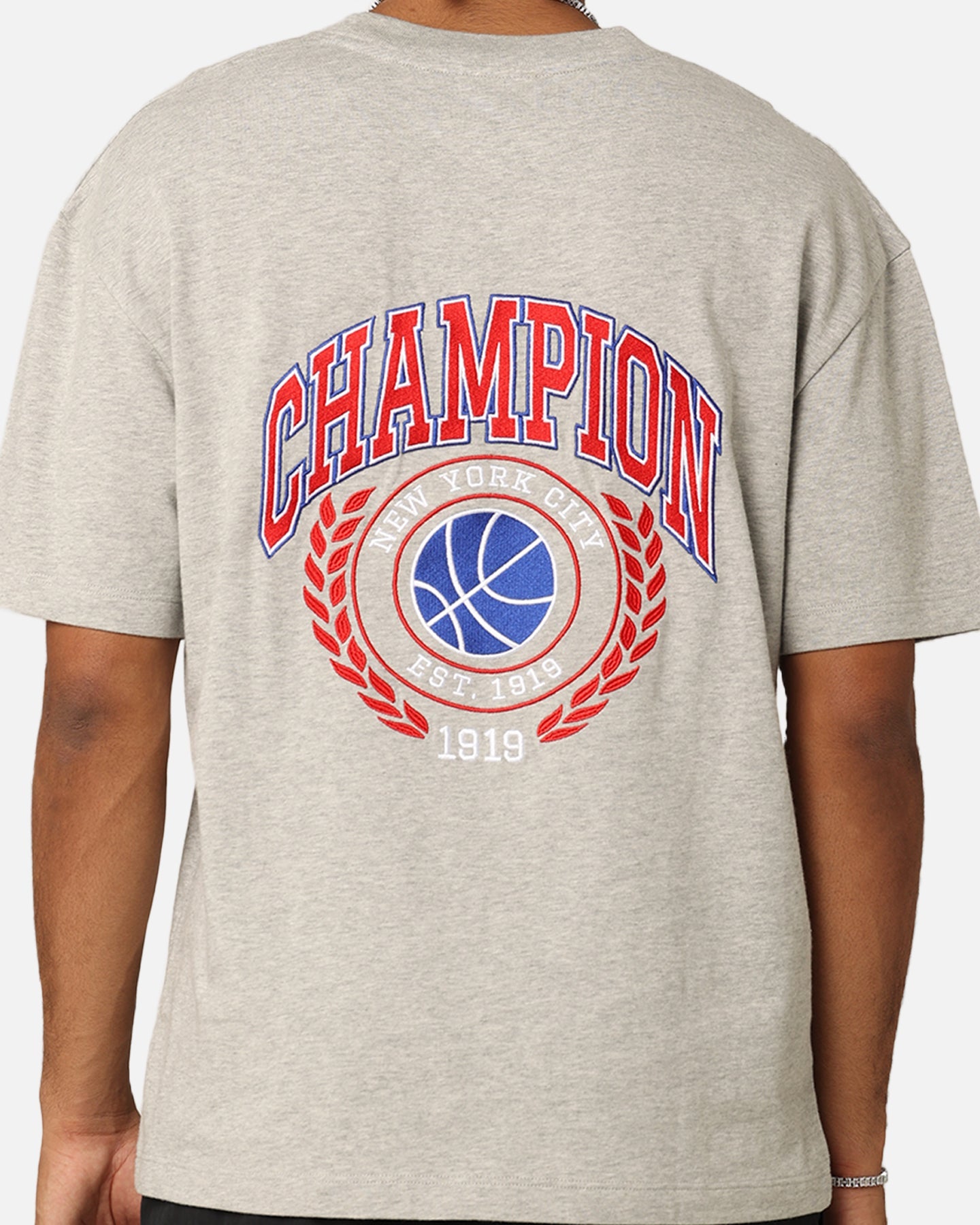 Champion Heritage Field Basketball T-Shirt Oxford Heather