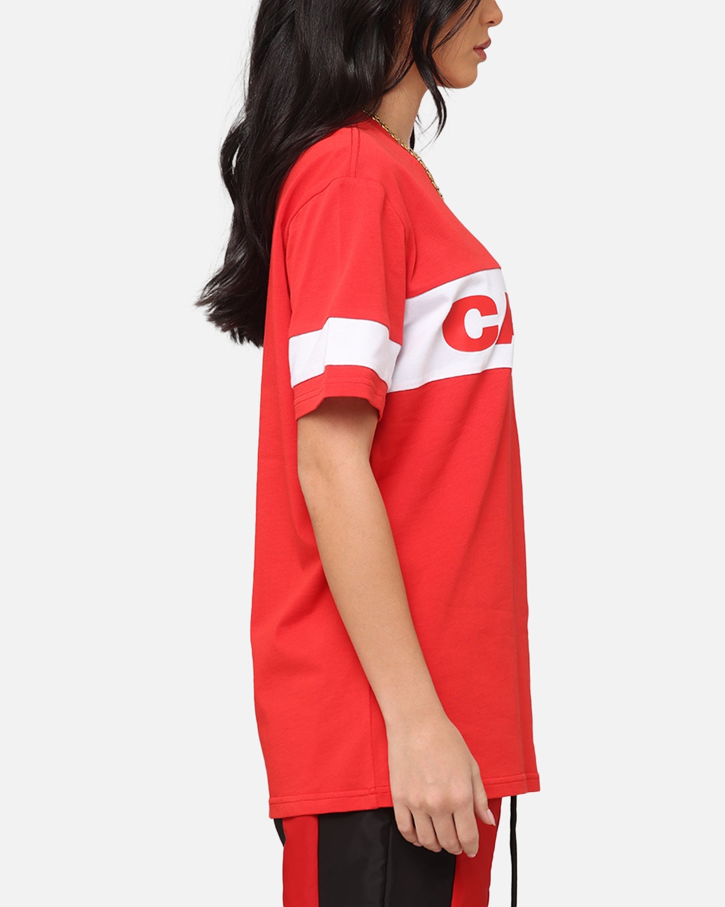 Carre Bars T-Shirt Red/White Style001
