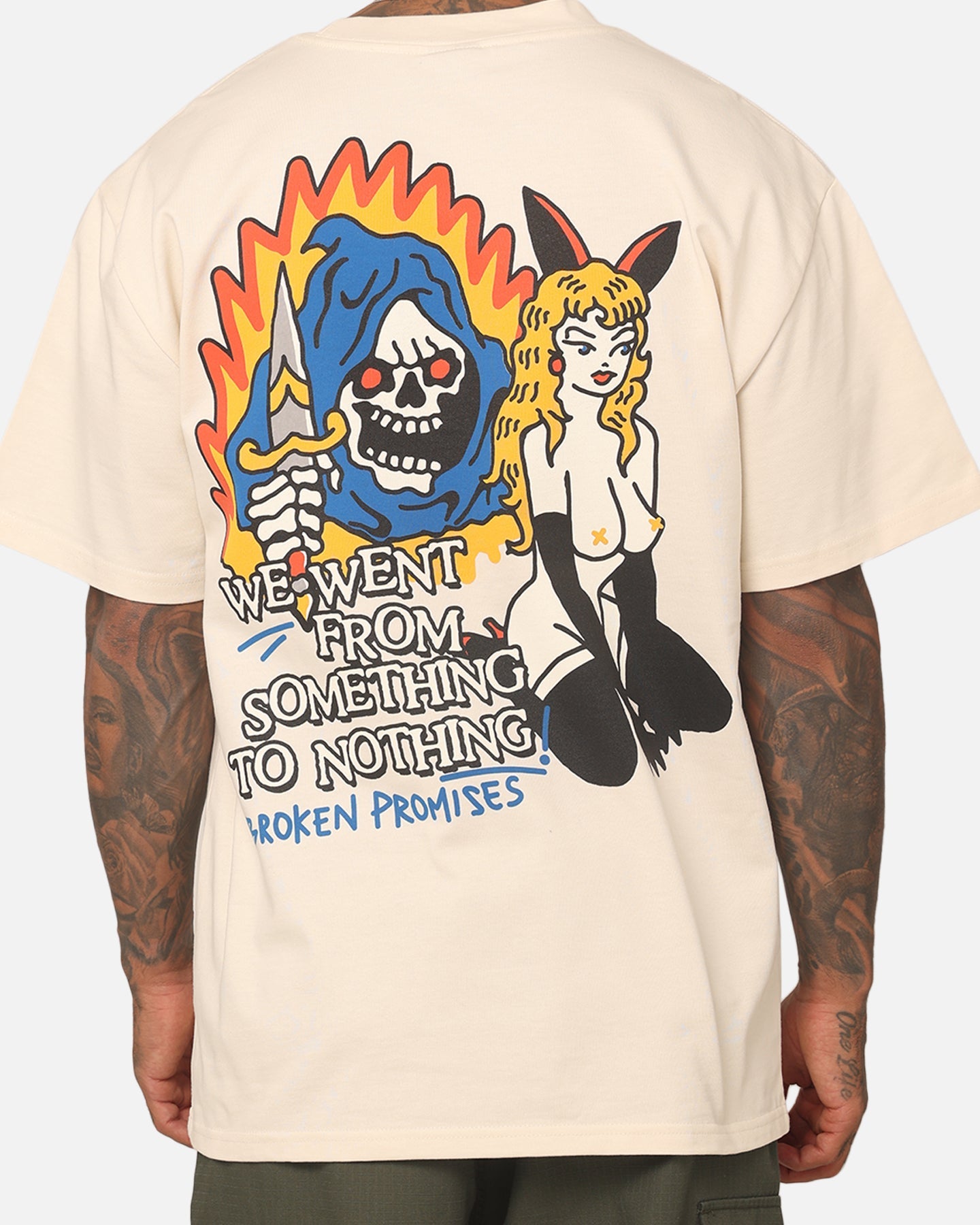 Broken Promises Something To Nothing T-Shirt Off White