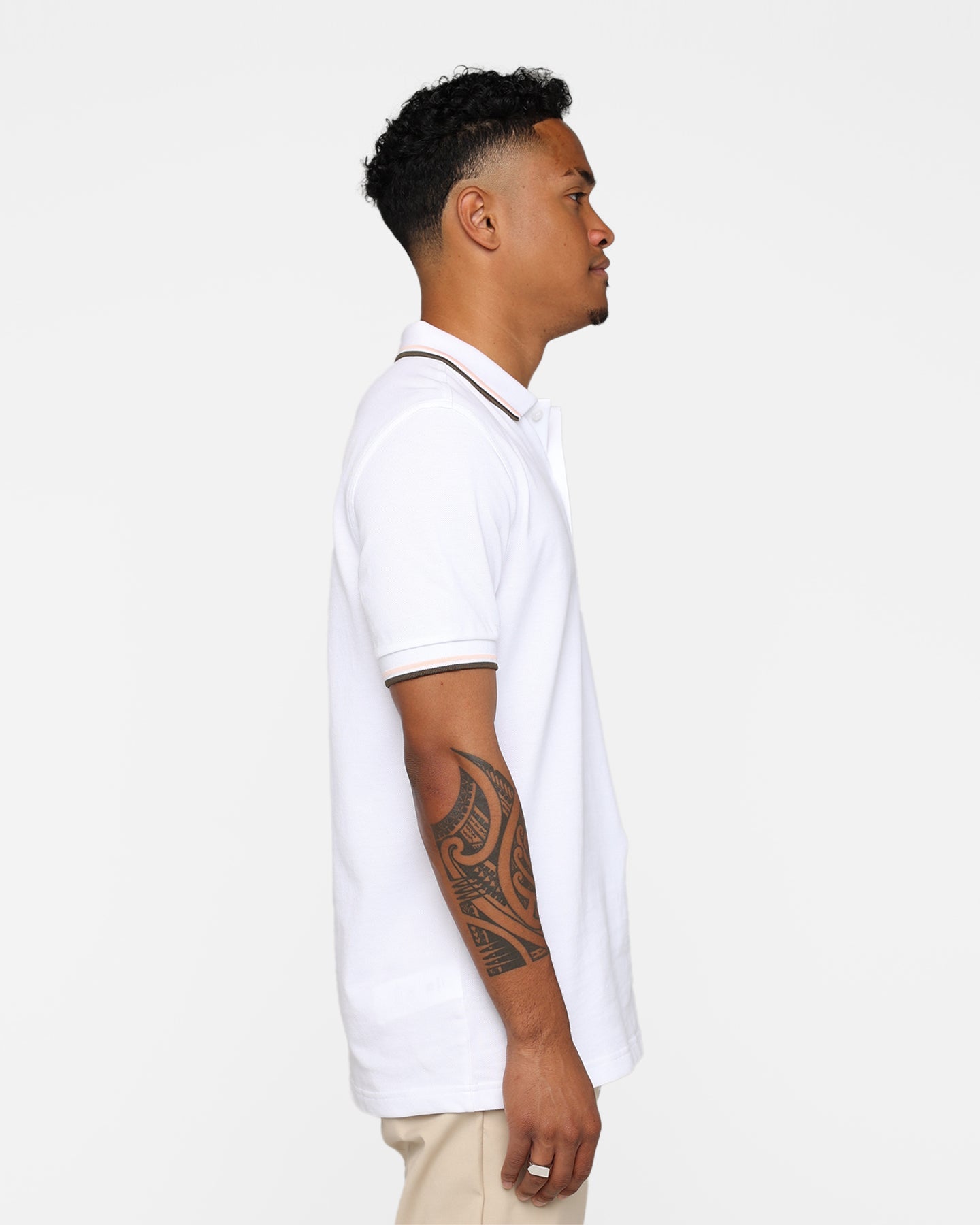 Fred Perry Twin Tipped Polo Shirt Light Ice