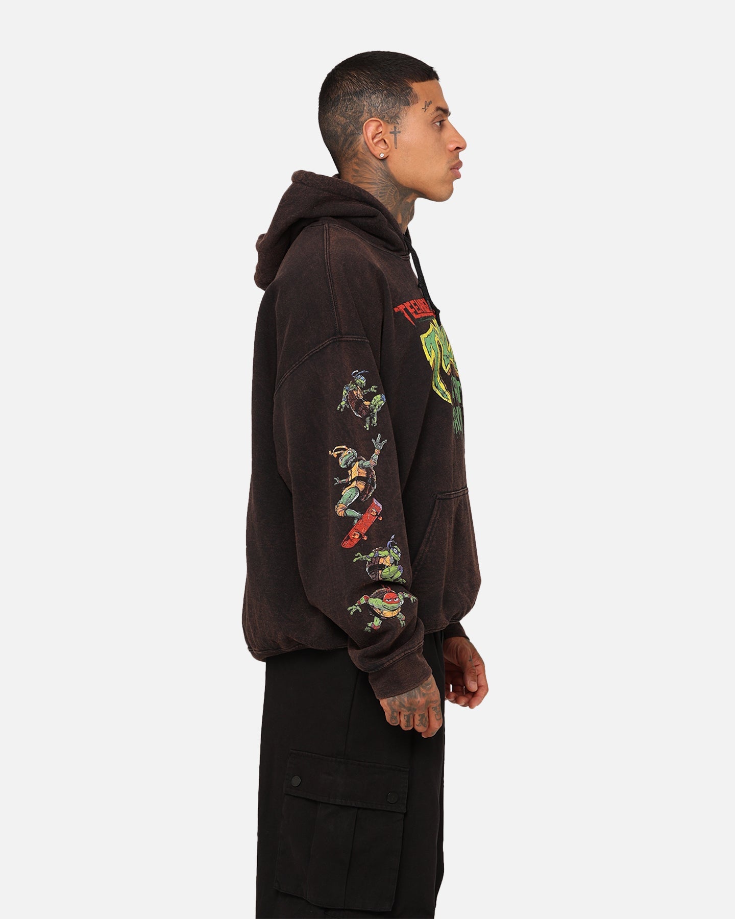 Goat Crew X Teenage Mutant Ninja Turtles Mutant Mayhem Vintage Hoodie Black Style001