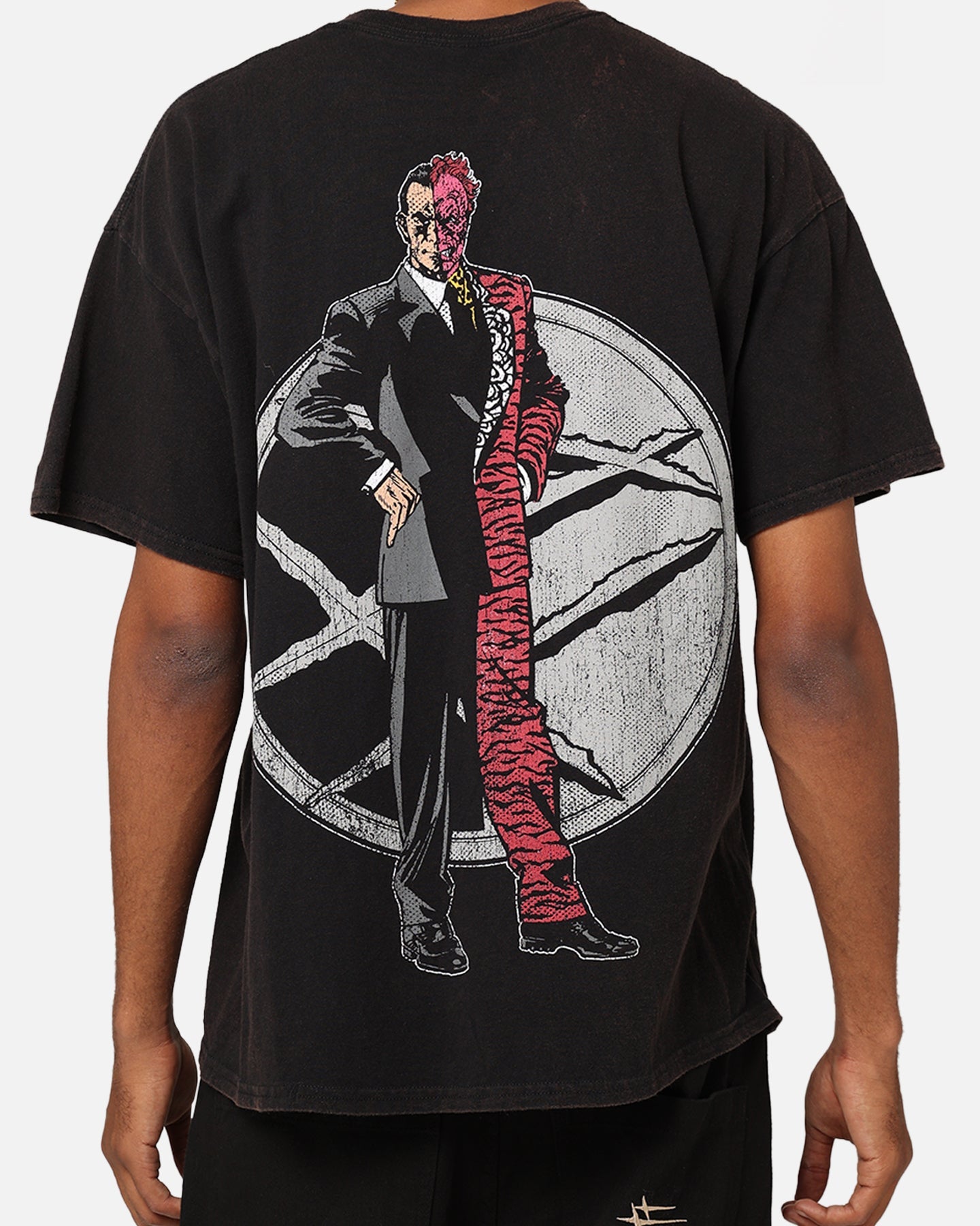Goat Crew X DC Batman Two Face Vintage T-Shirt Black Wash