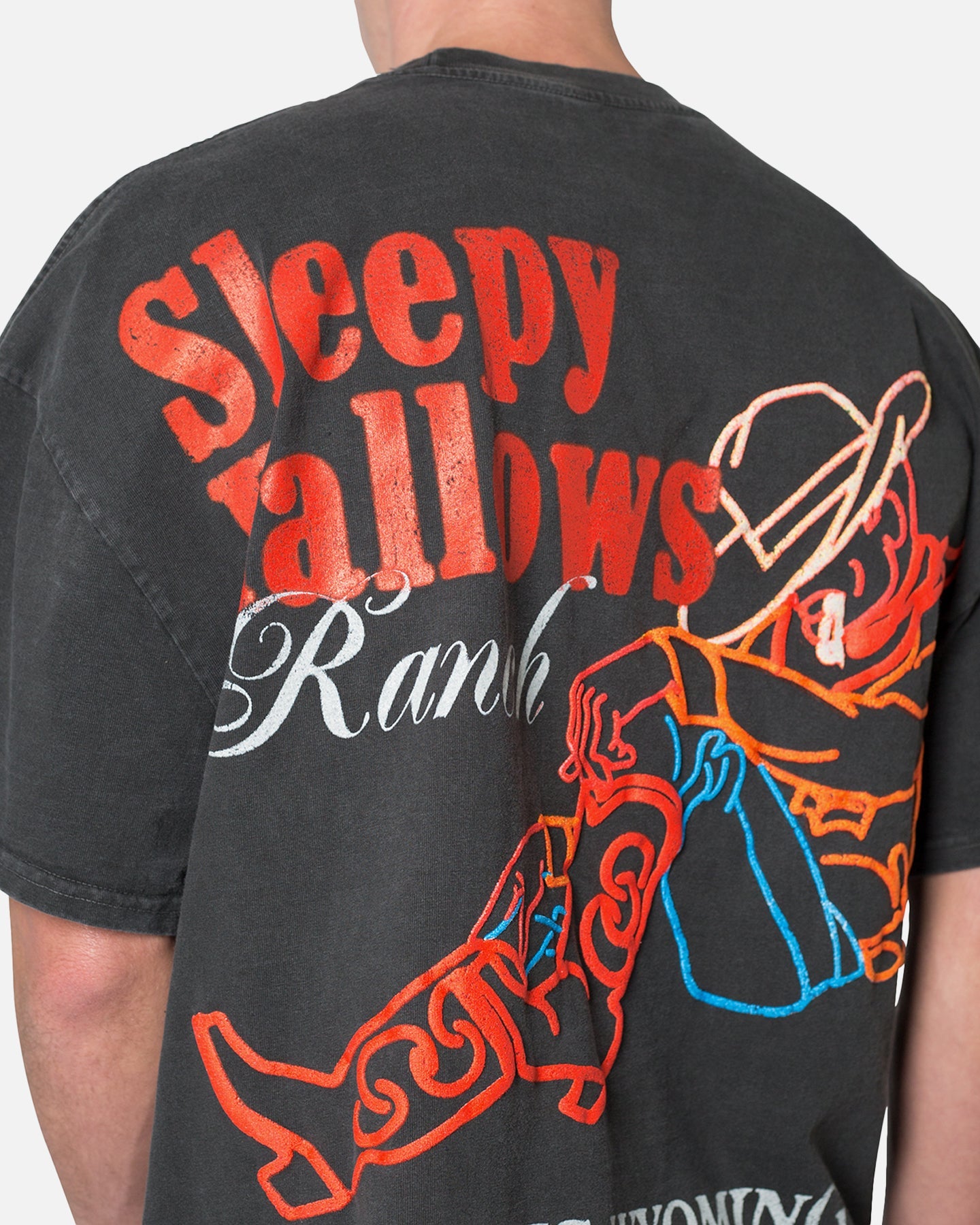 MNML Neon Cowboy T-Shirt Washed Black