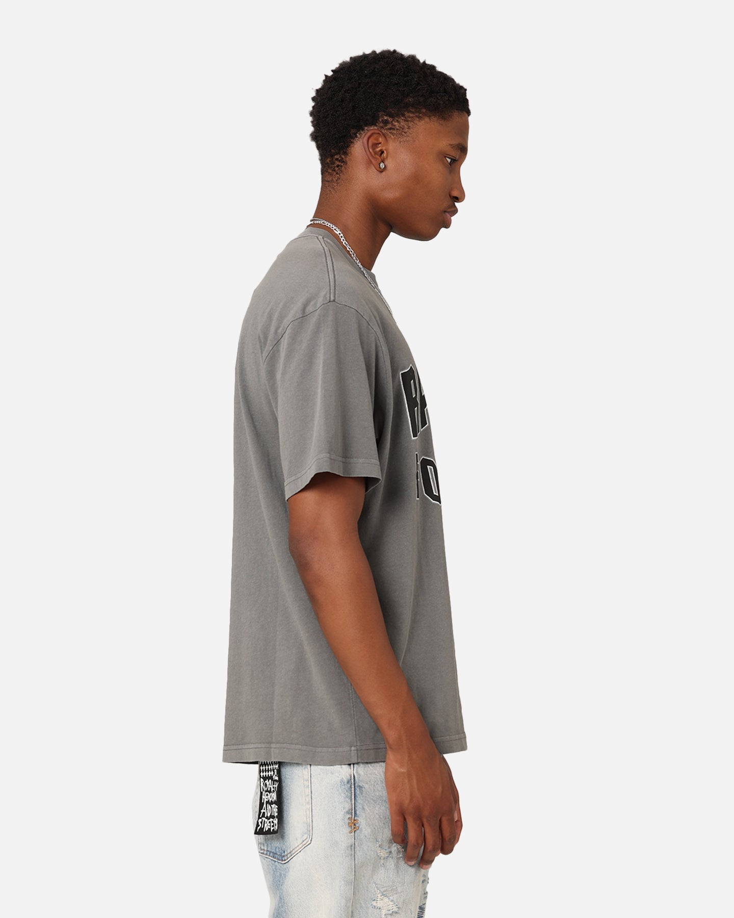 Mitchell & Ness Las Vegas Raiders Wave Arch T-Shirt Gunmetal