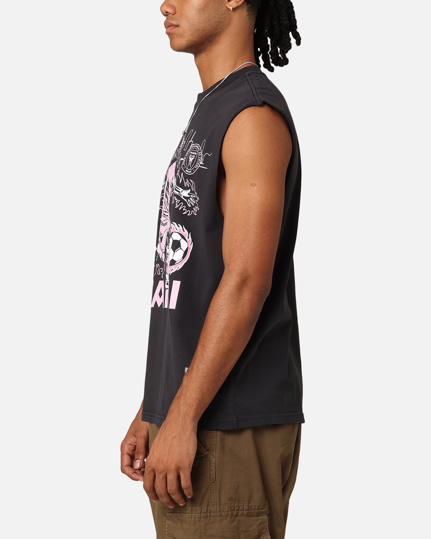 Mitchell & Ness Inter Miami CF Flame Muscle T-Shirt Black
