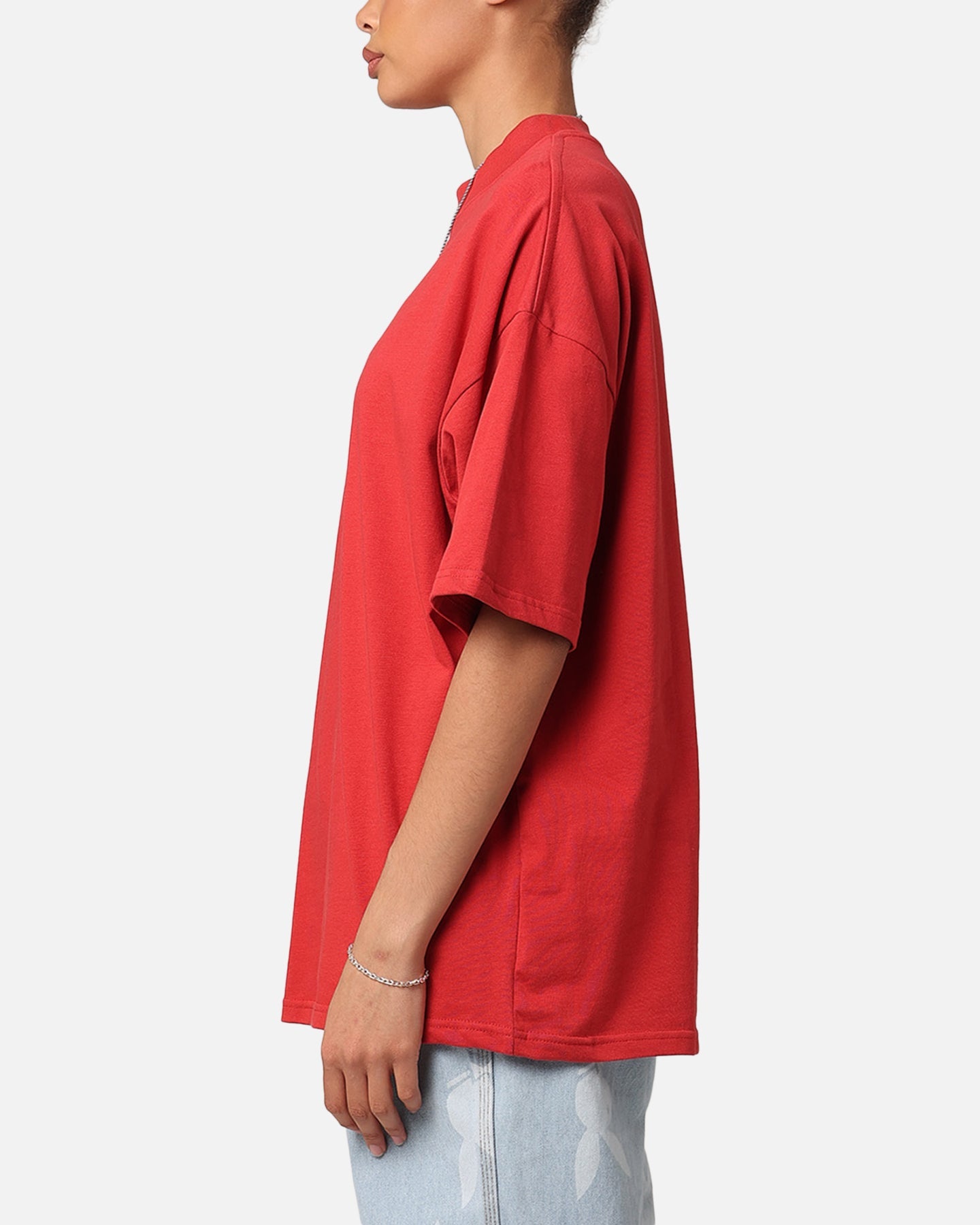 Culture Kings Oversized Blank T-Shirt Red Style001