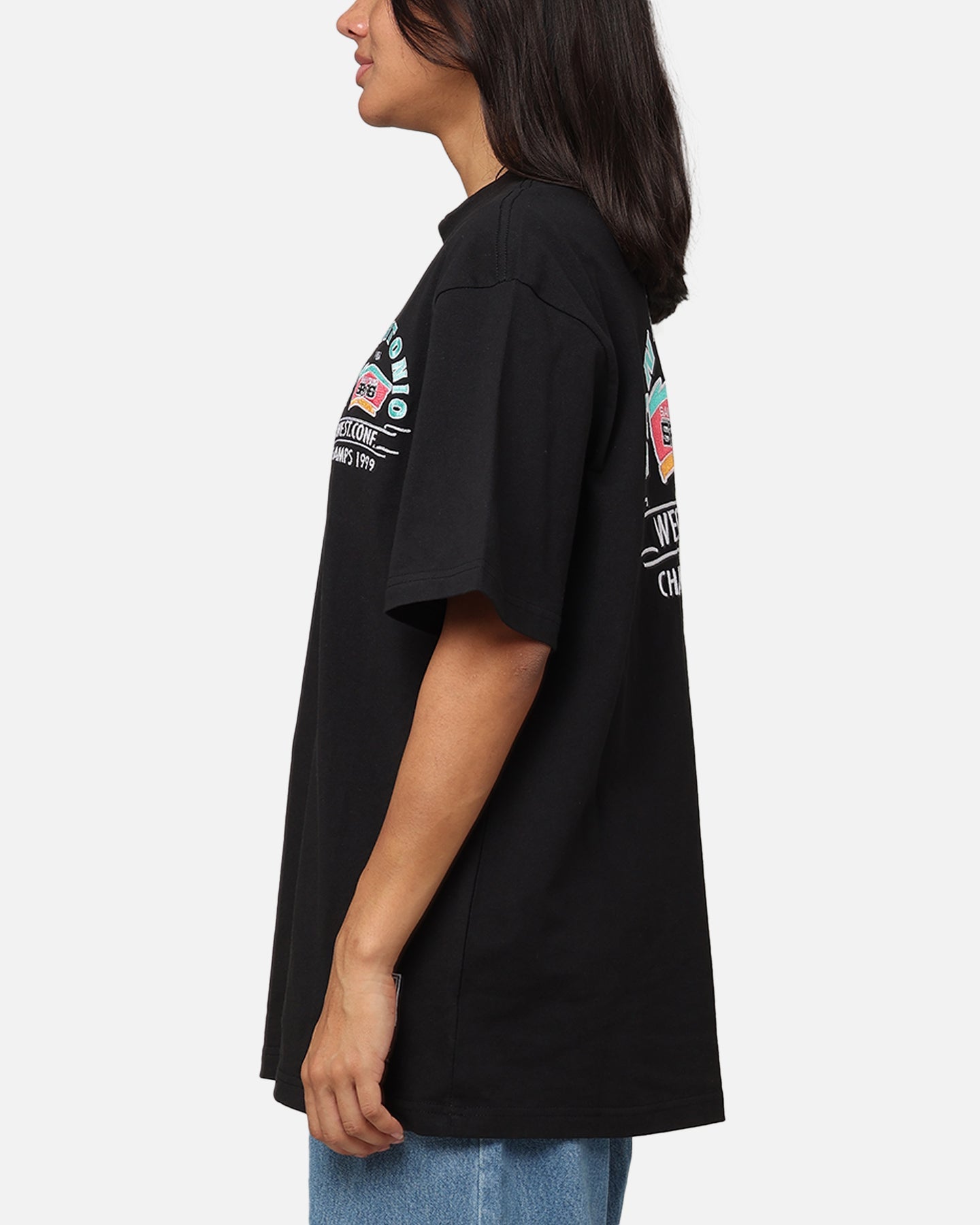 Mitchell & Ness San Antonio Spurs Arch T-Shirt Faded Black Style001