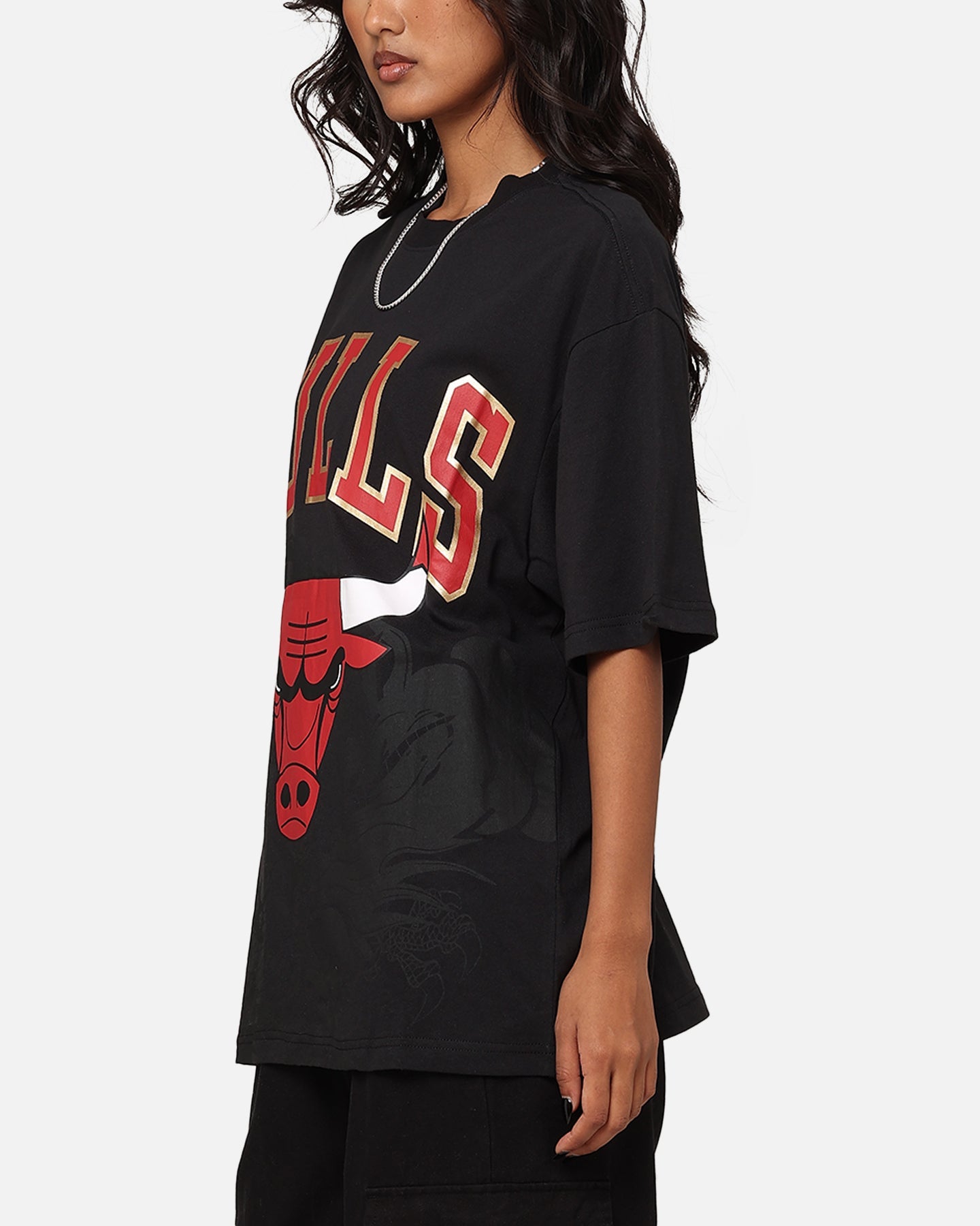 Mitchell & Ness Chicago Bulls Year Of The Dragon T-Shirt Faded Black Style001