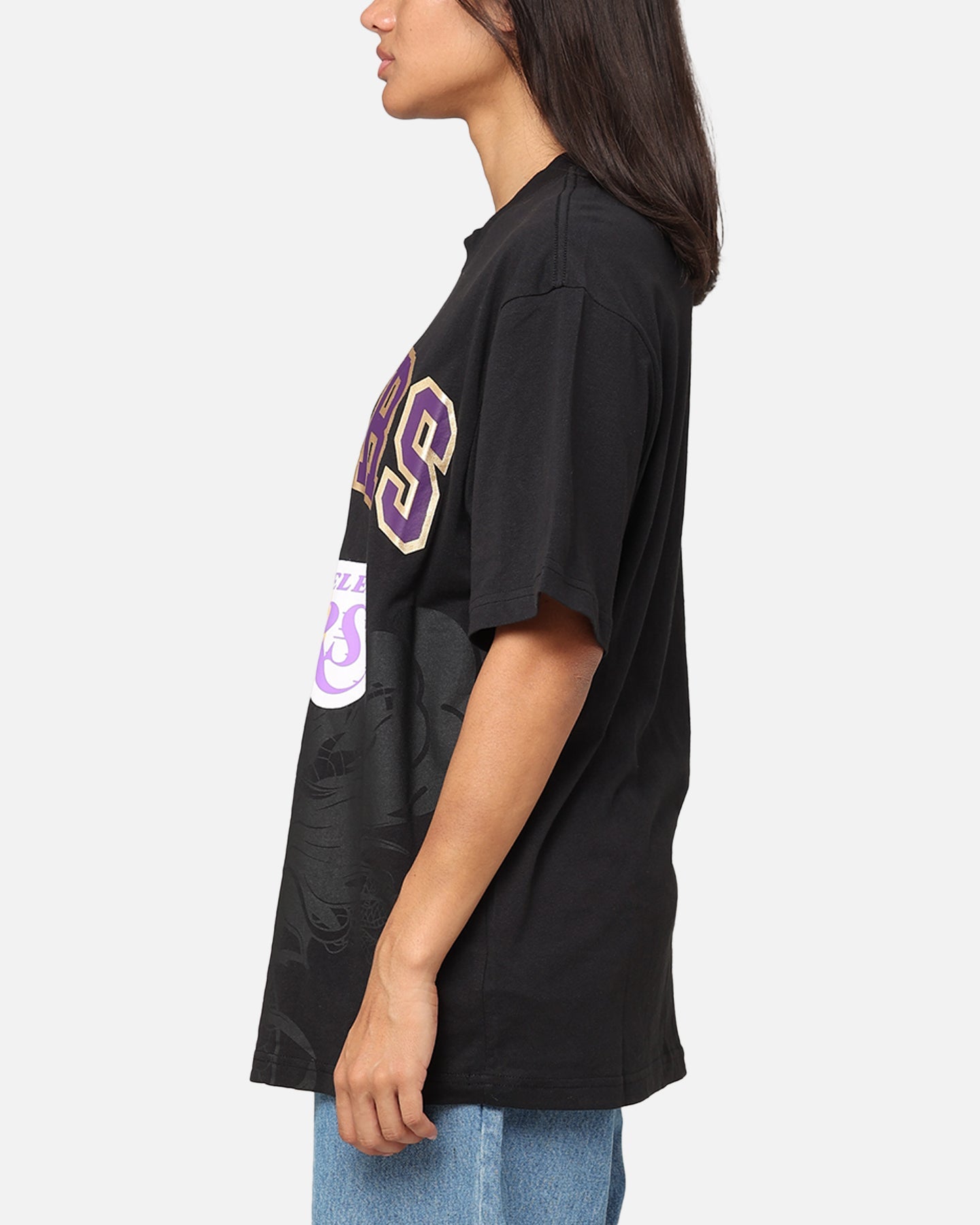 Mitchell & Ness Los Angeles Lakers Year Of The Dragon T-Shirt Faded Black Style001