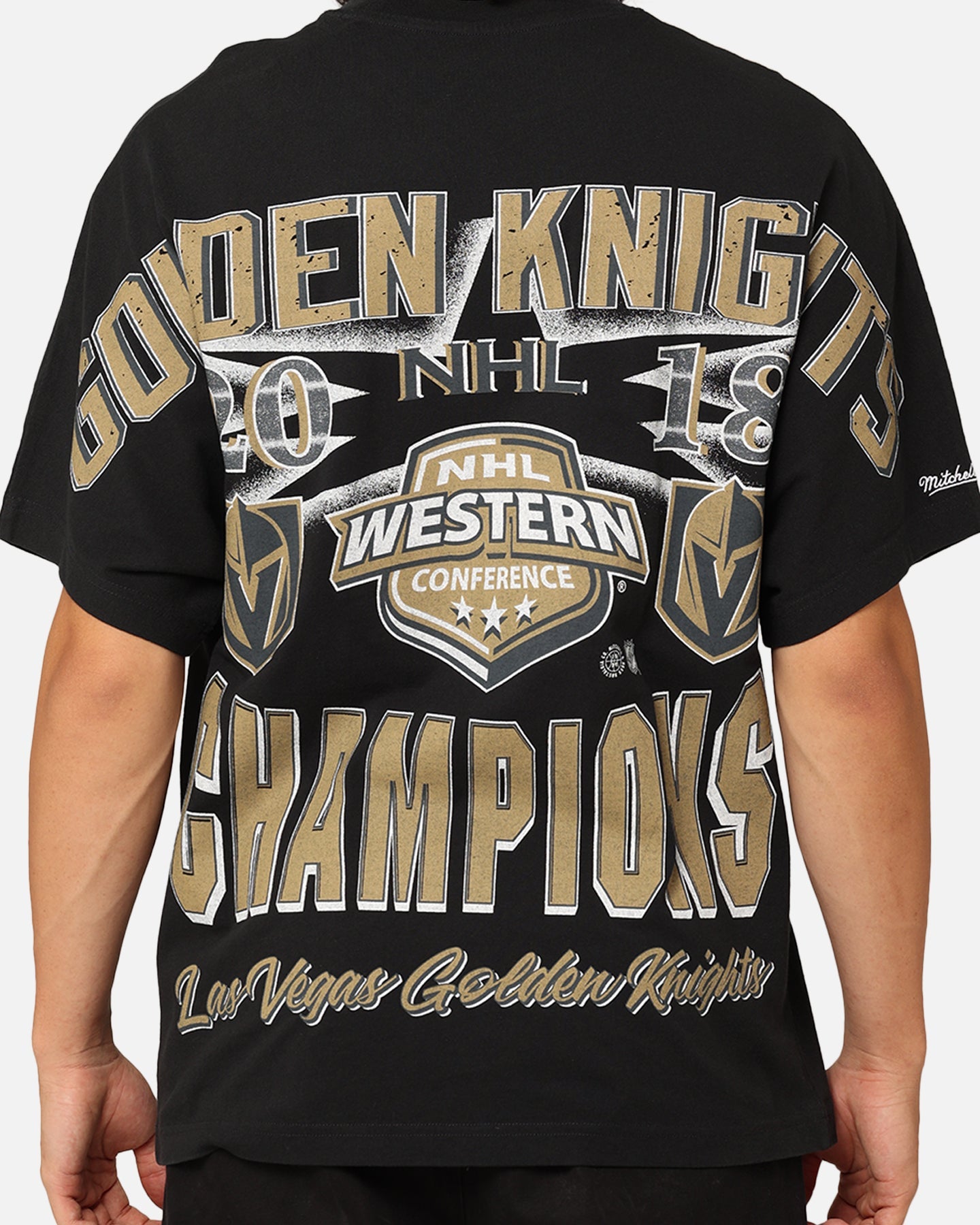 Mitchell & Ness Vegas Golden Knights Conference Champs T-Shirt Faded Black