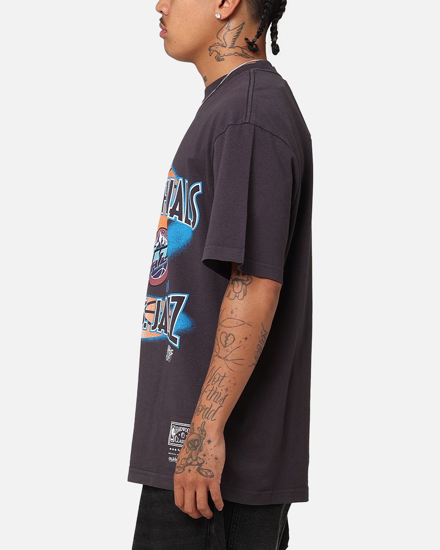 Mitchell & Ness Chicago Bulls Vs. Utah Jazz 1998 Finals T-Shirt Overdyed Black