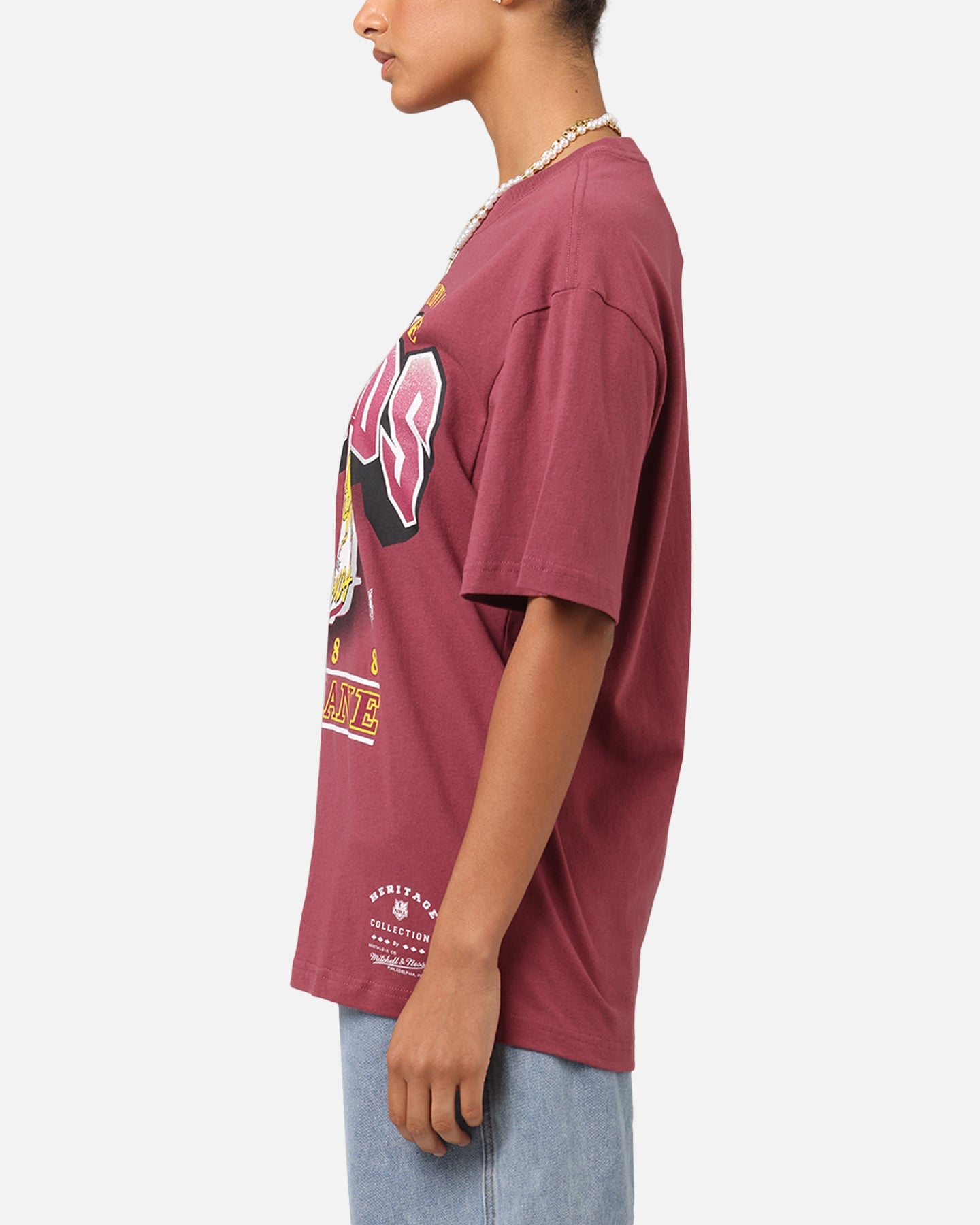 Mitchell & Ness Brisbane Broncos 1988 Crest T-Shirt Maroon Style001