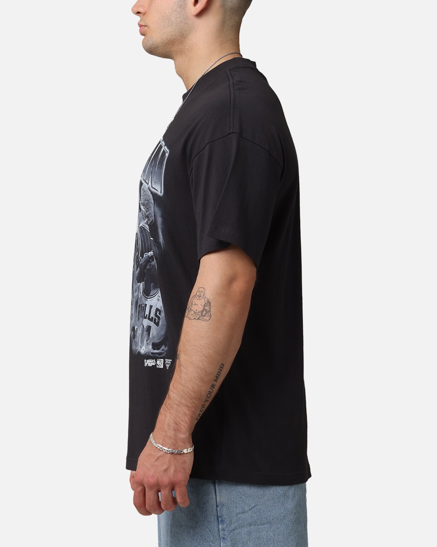Mitchell & Ness Chicago Bulls Dennis Rodman Eclipse T-Shirt Faded Black