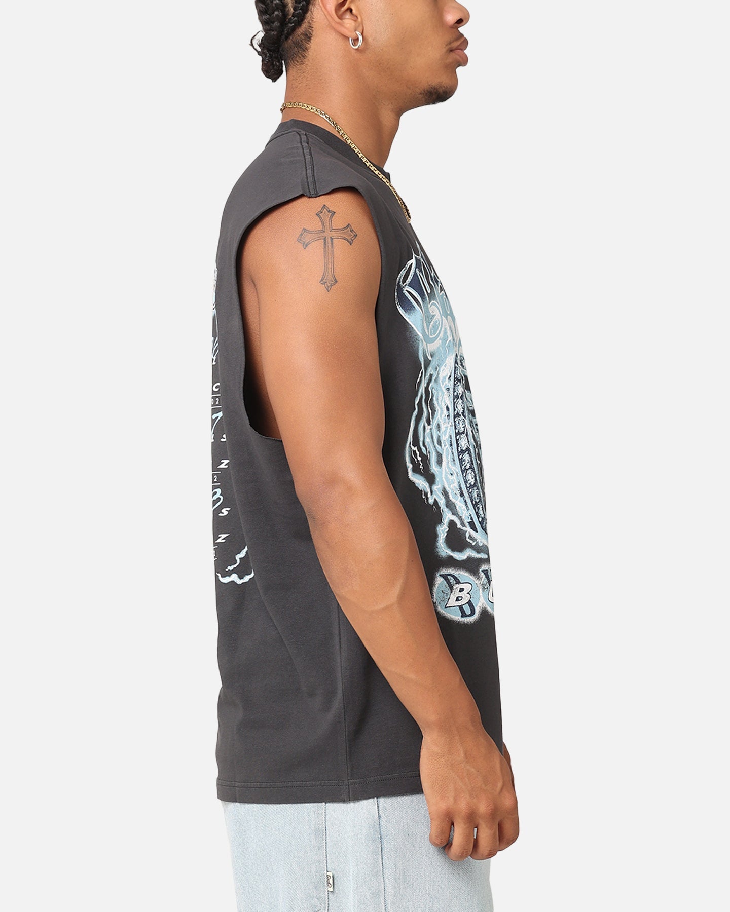 Mitchell & Ness Chicago Bulls Electric Muscle T-Shirt Faded Black