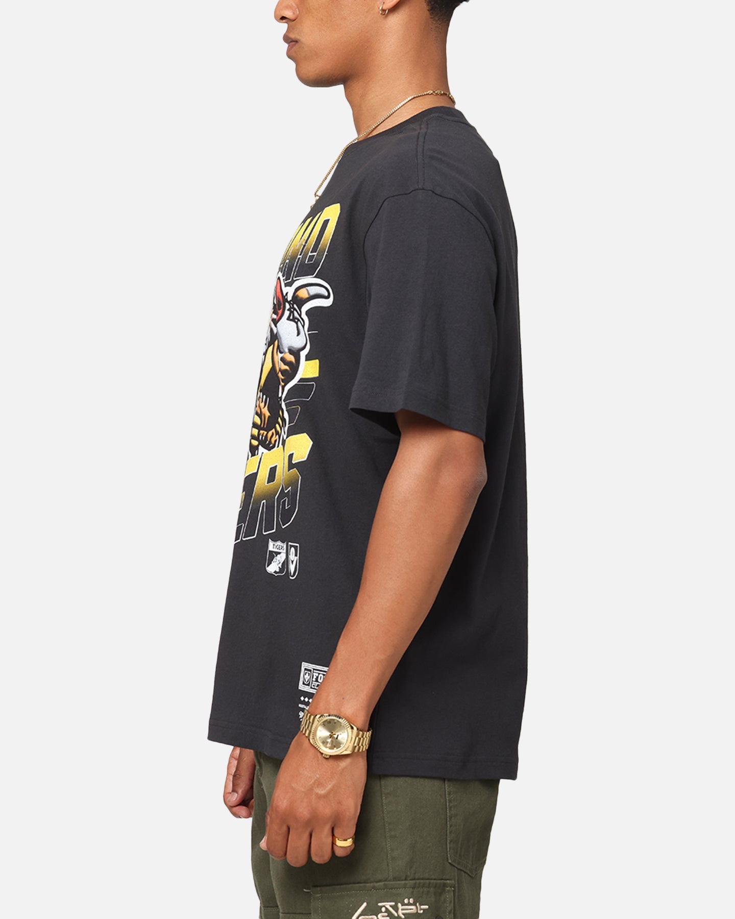 Mitchell & Ness Richmond Tigers Mascot Character T-Shirt Faded Black