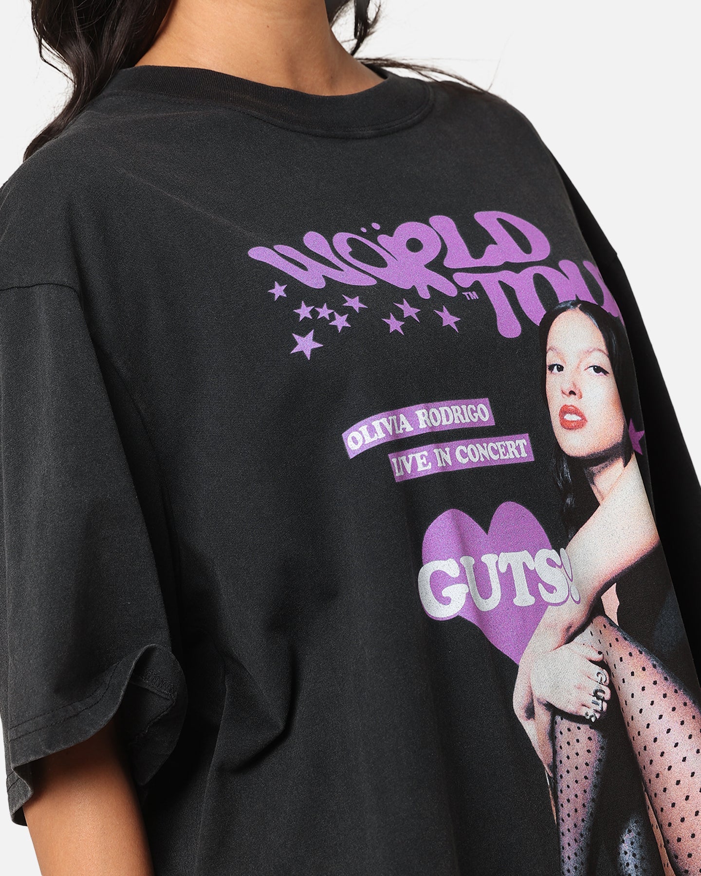 Bravado Olivia Rodrigo Guts T-Shirt Washed Black Style001