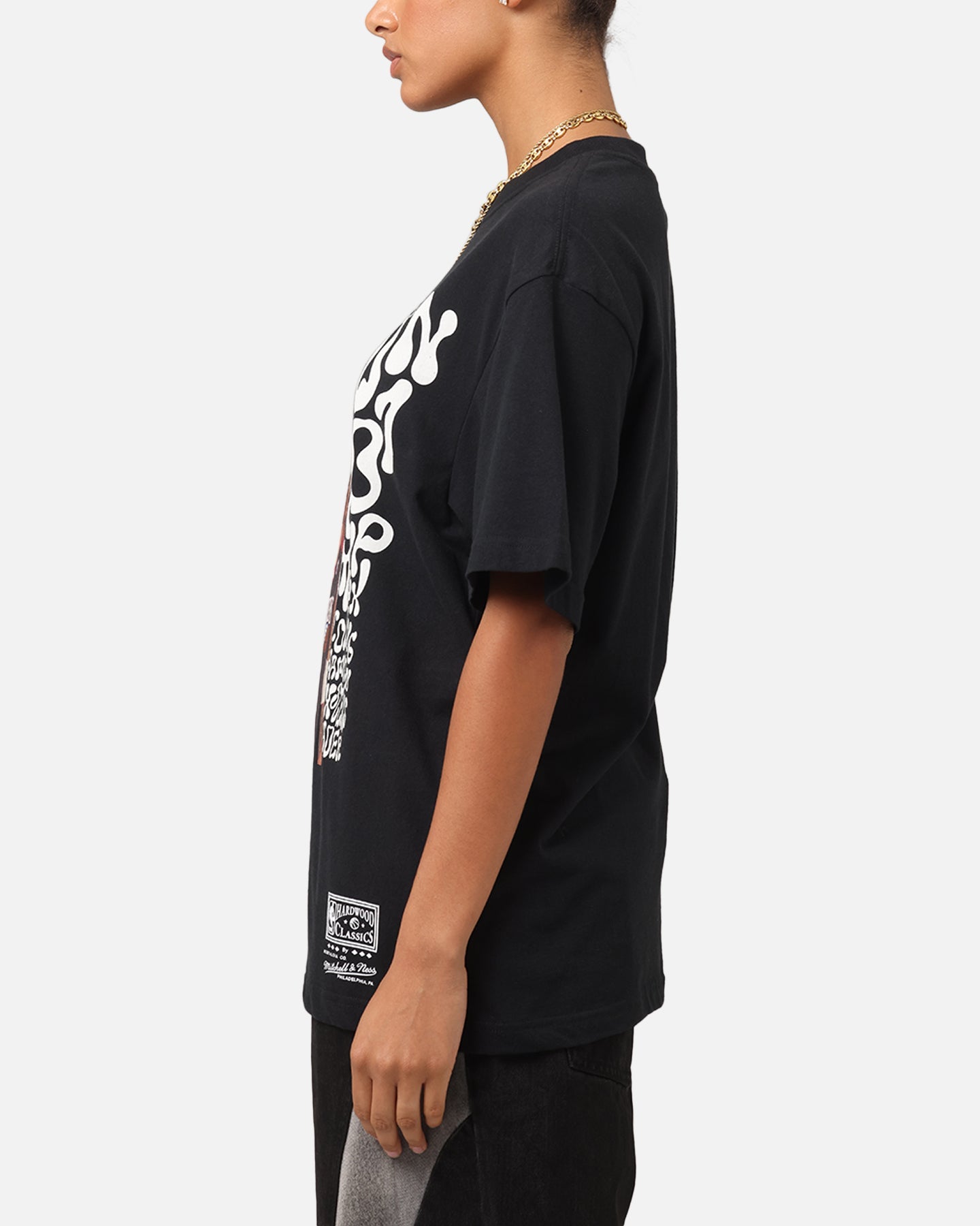 Mitchell & Ness Philadelphia 76ers Allen Iverson Player Abstract T-Shirt Faded Black Style001