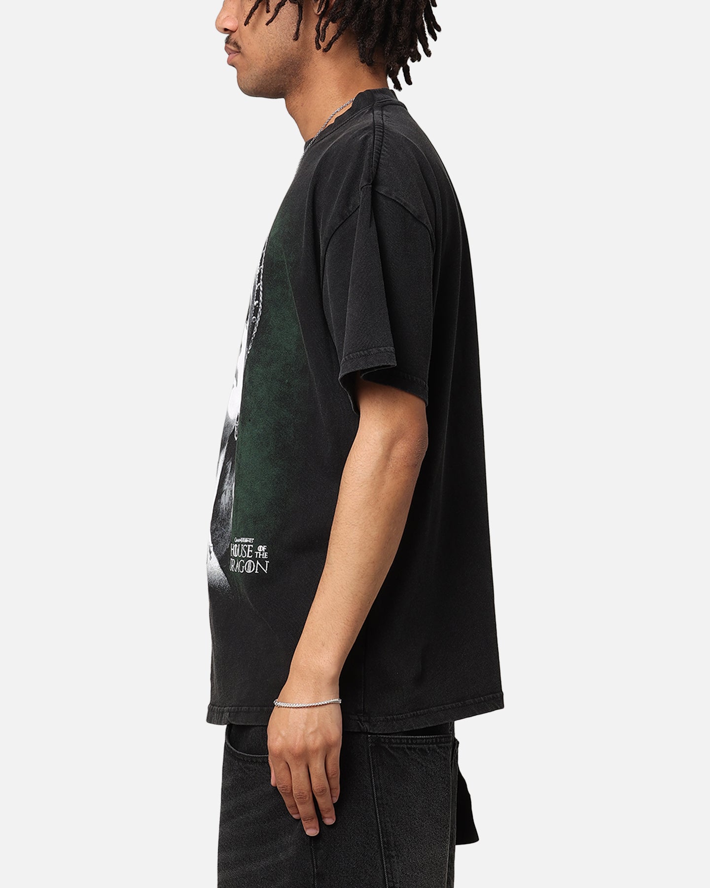 Goat Crew X House Of The Dragon Alicent Vintage T-Shirt Black Acidwash