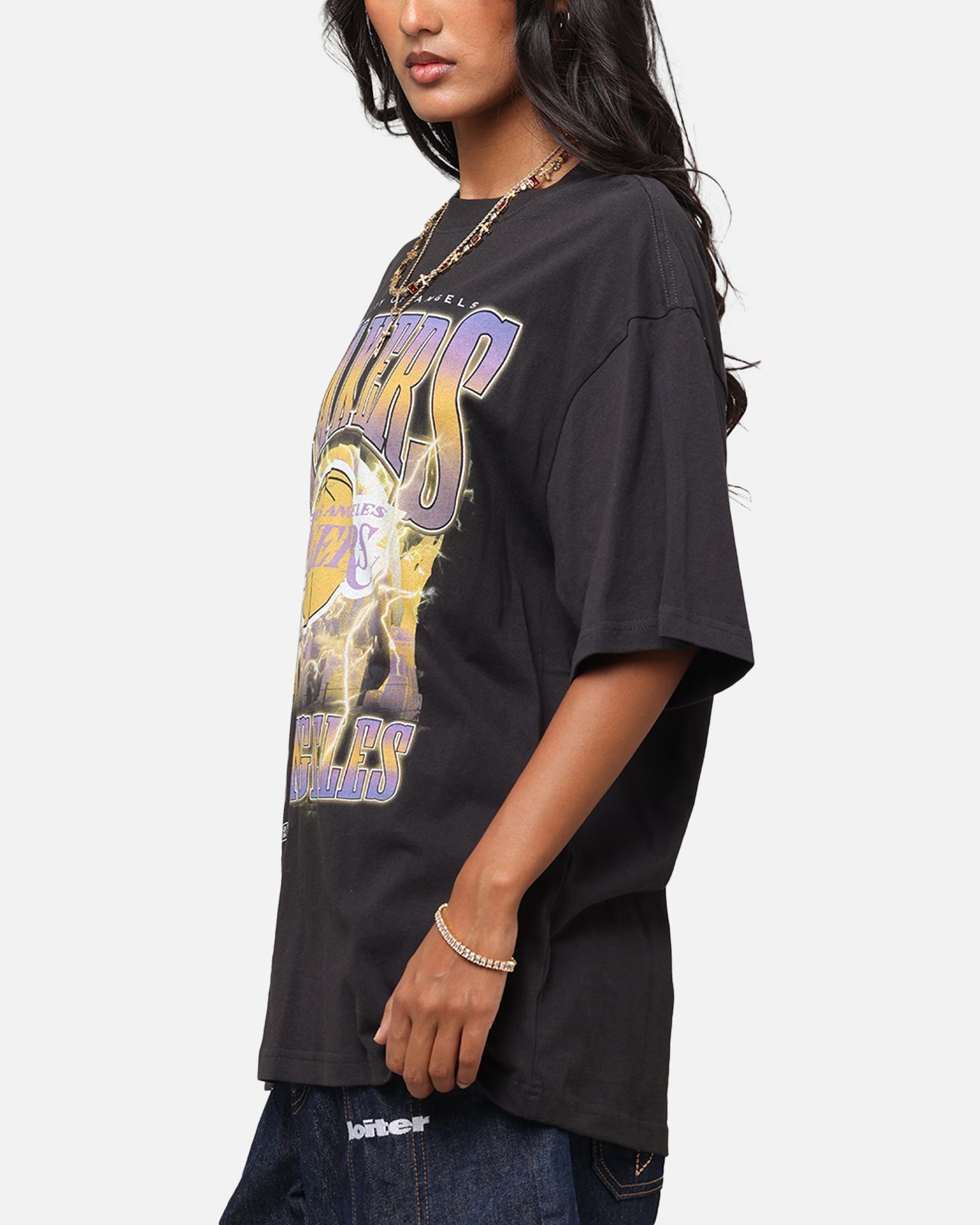 Mitchell & Ness Los Angeles Lakers City Strike T-Shirt Faded Black Style001