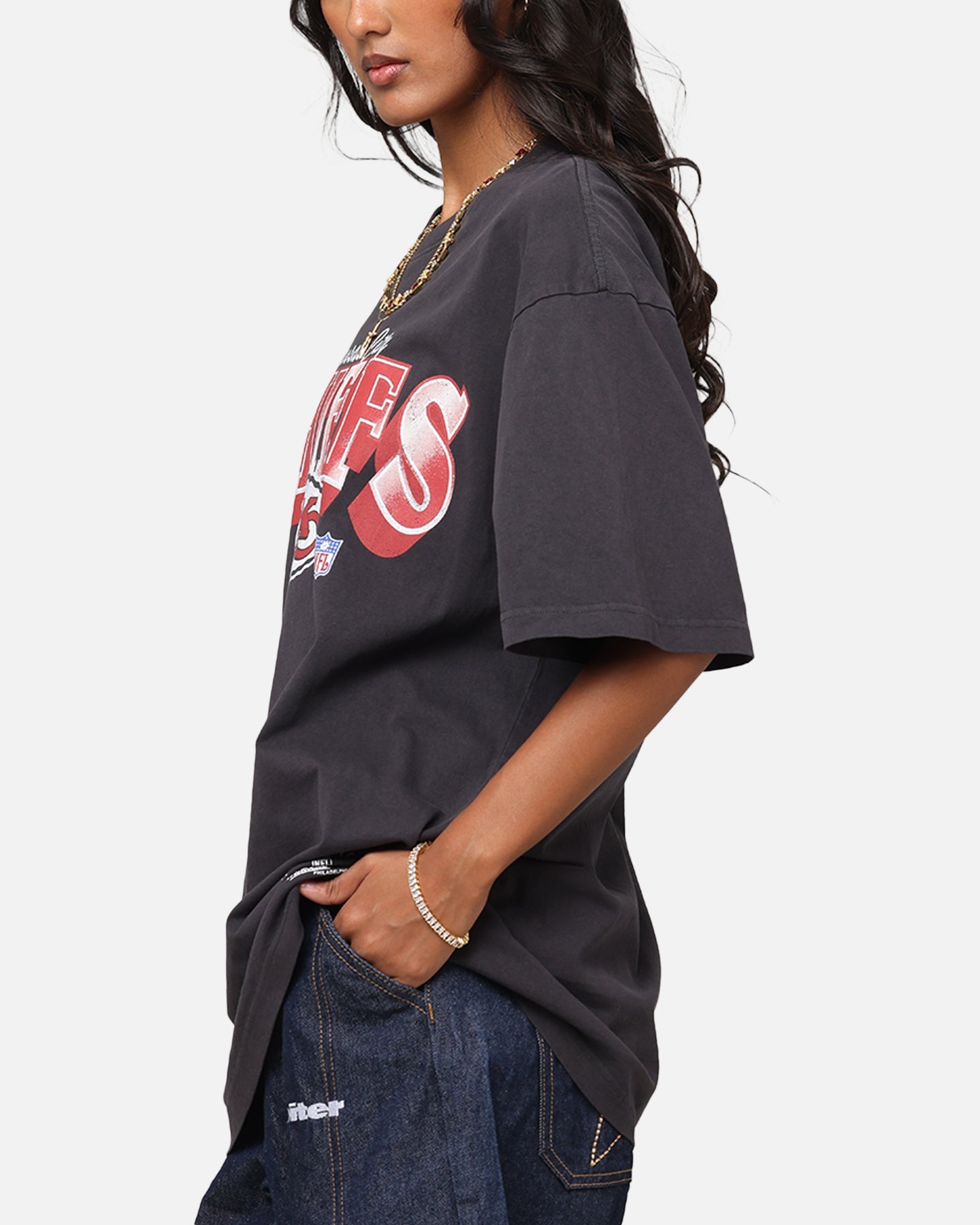 Mitchell & Ness Kansas City Chiefs Arch T-Shirt Faded Black Style001