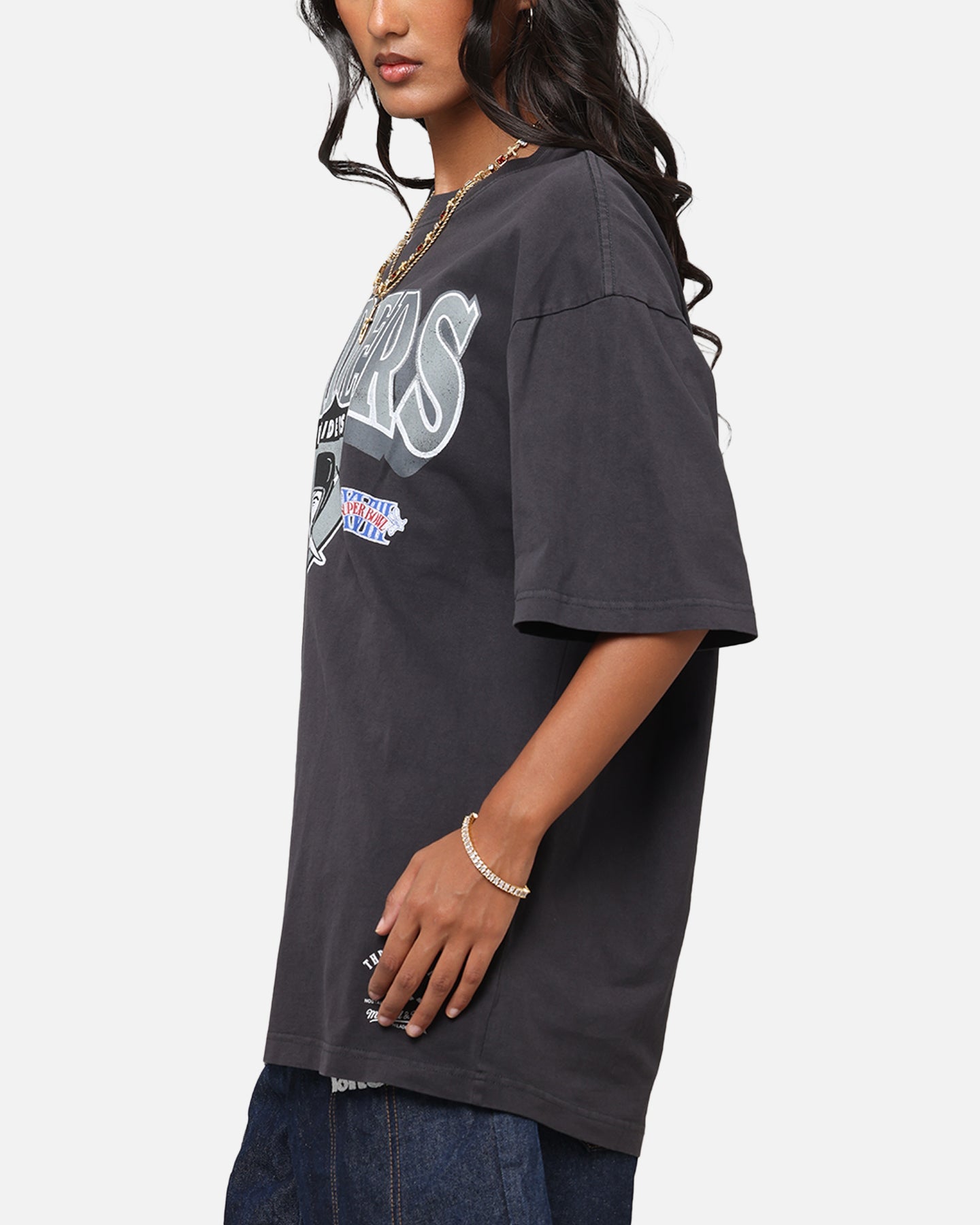 Mitchell & Ness Las Vegas Raiders Arch T-Shirt Faded Black Style001