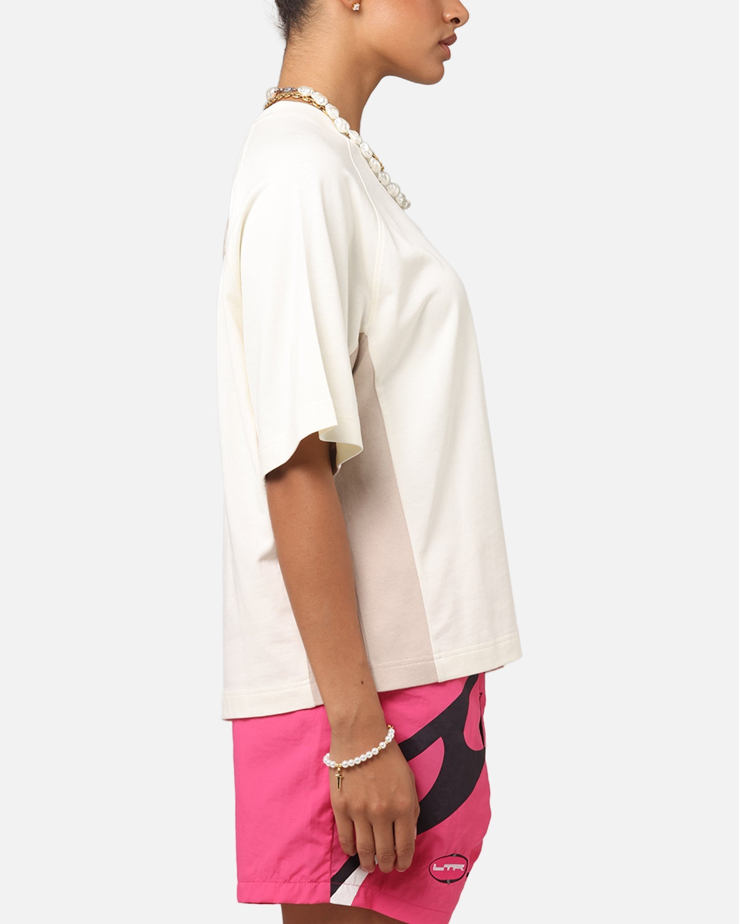 Loiter Daytona Panel T-Shirt White/Stone Style001