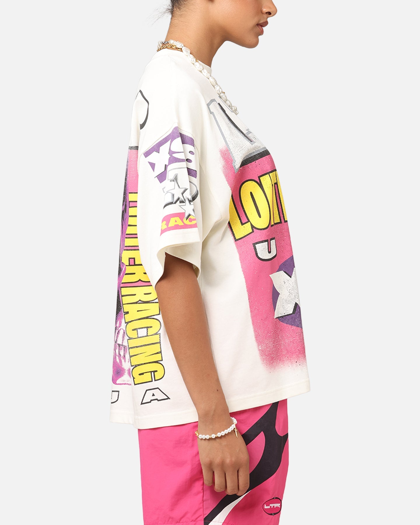 Loiter Racer Box T-Shirt Off White Style001