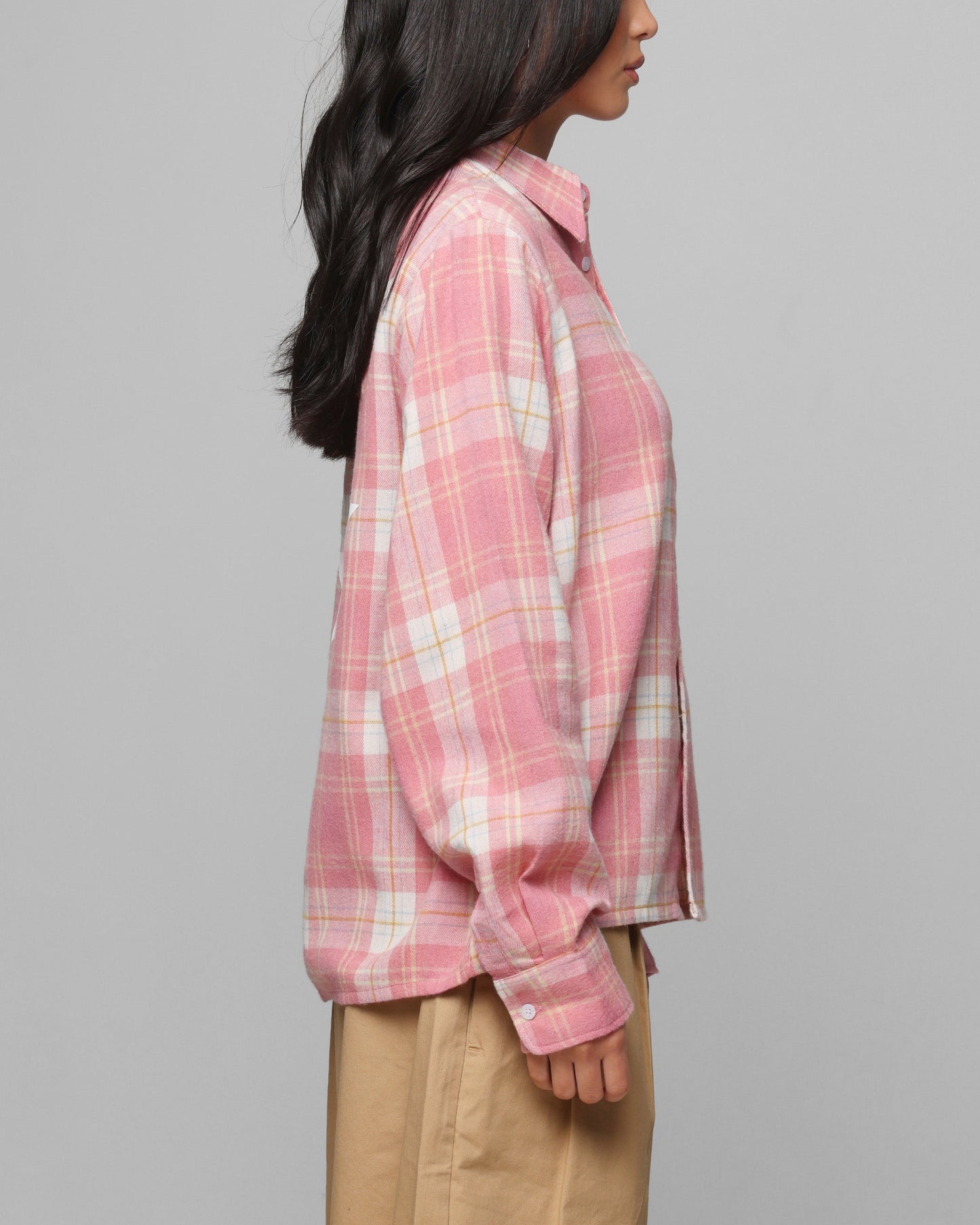 Loiter Solar Button Up Shirt Red Check Style001