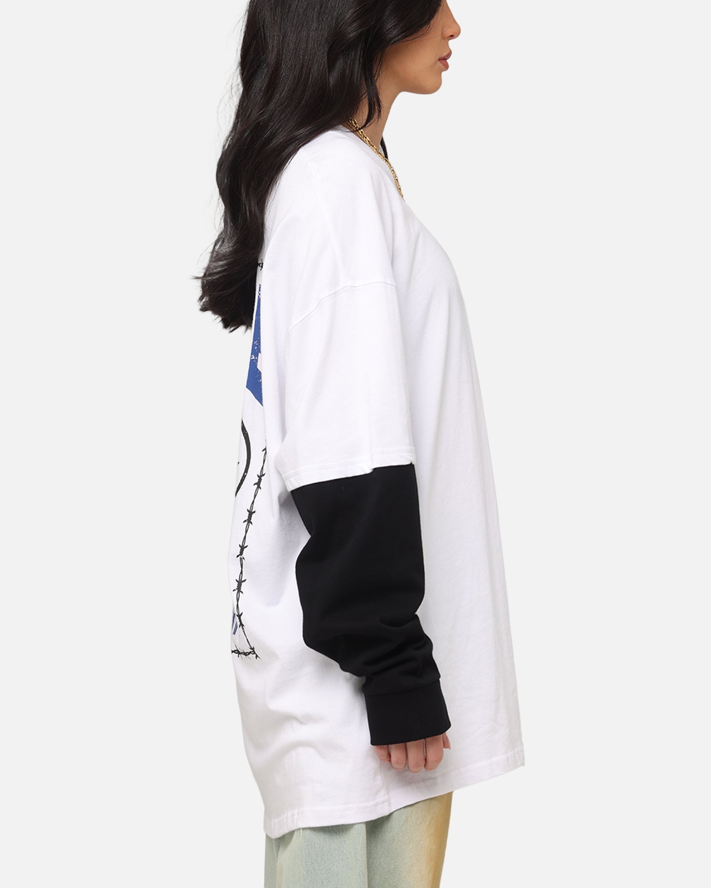 Carre C-Star Long Sleeve T-Shirt White/Black Style001