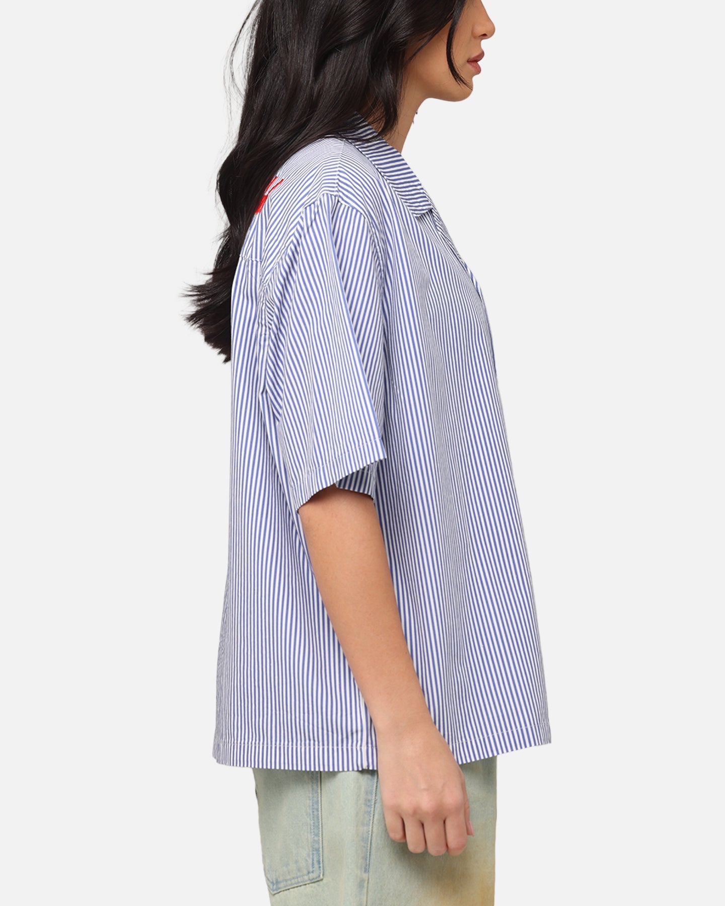 Carre Dice Club Button Up Shirt Pinstripe Style001