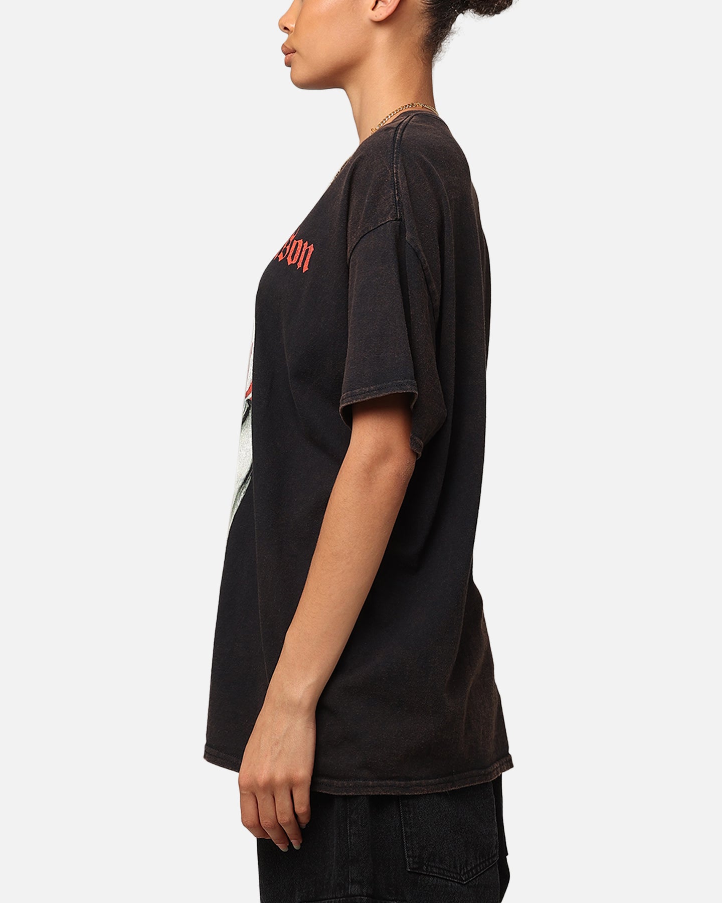 Marilyn Manson Red Lids Vintage T-Shirt Black Vintage Style001