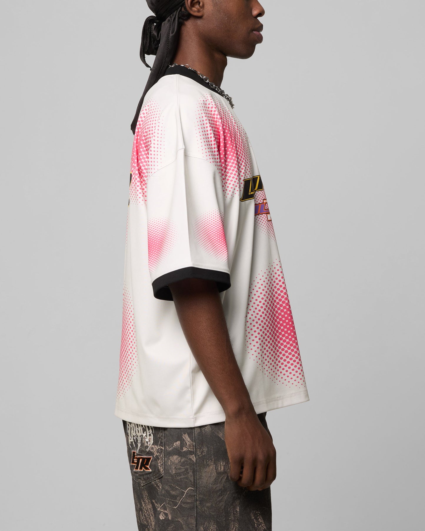 Loiter Motorway Sport T-Shirt Off White/Pink