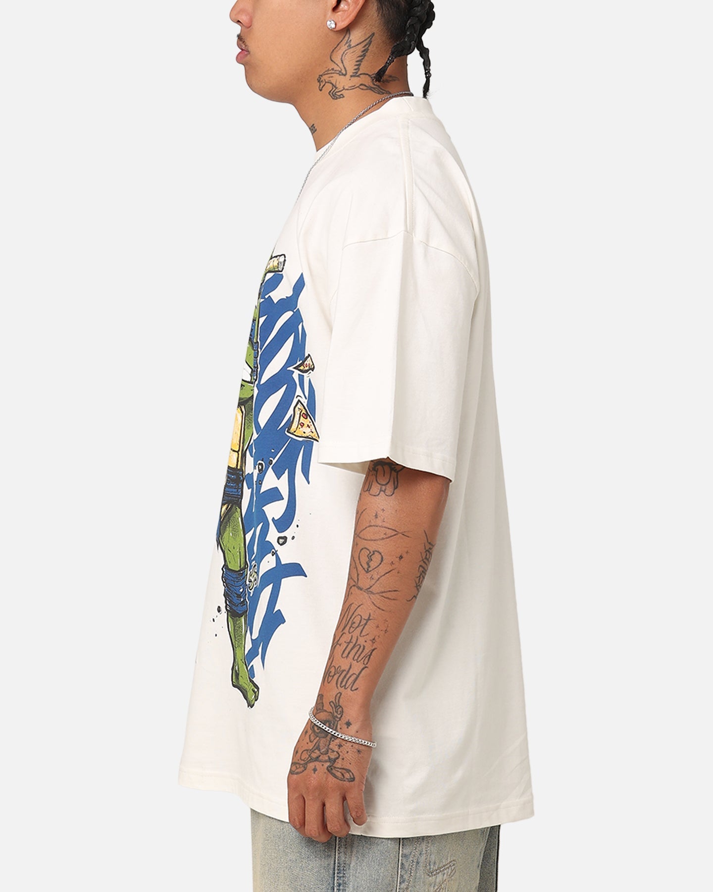 Goat Crew X Teenage Mutant Ninja Turtles Leonardo X Sofles Vintage T-Shirt Off White