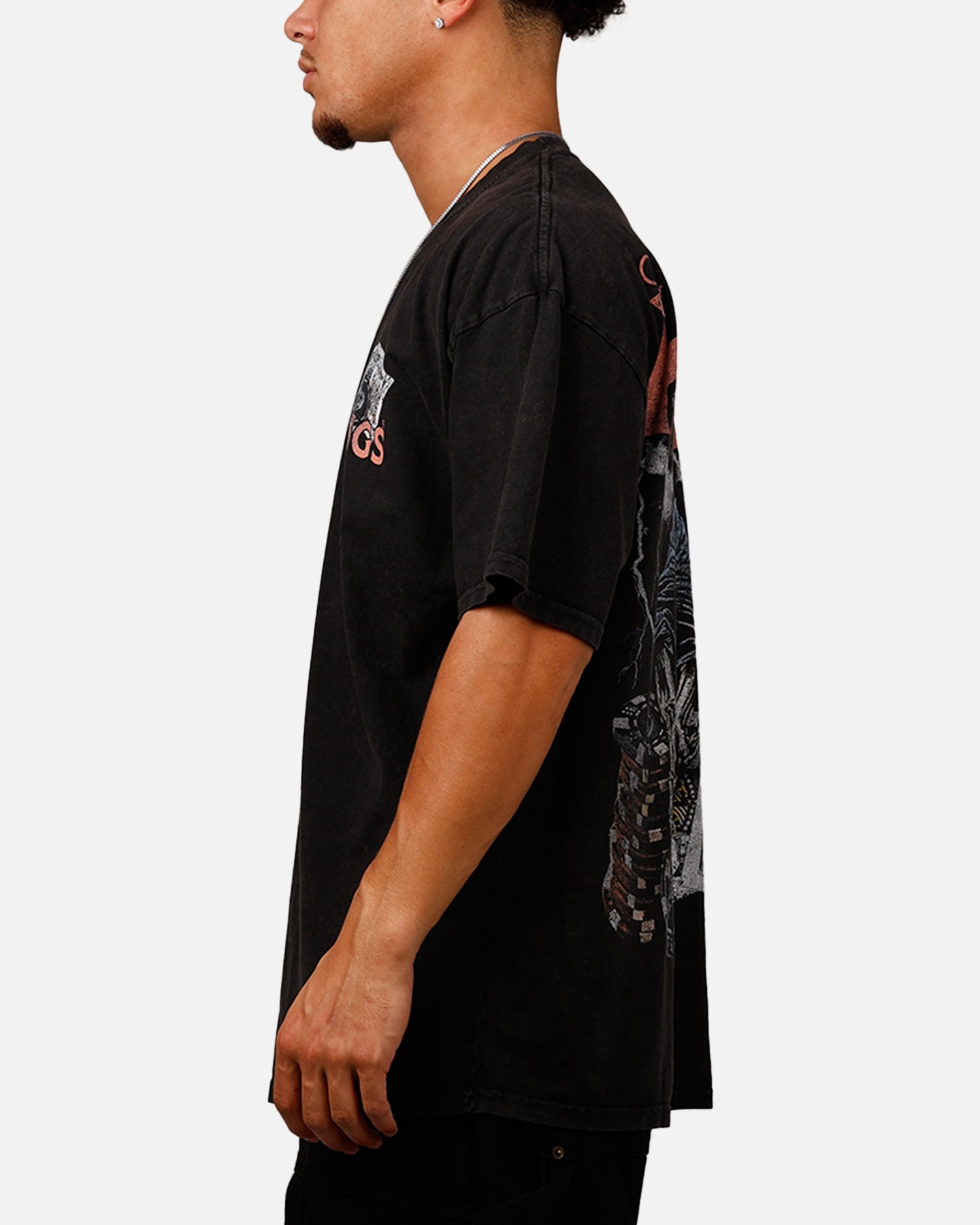 Culture Kings Reaper T-Shirt Black Acidwash