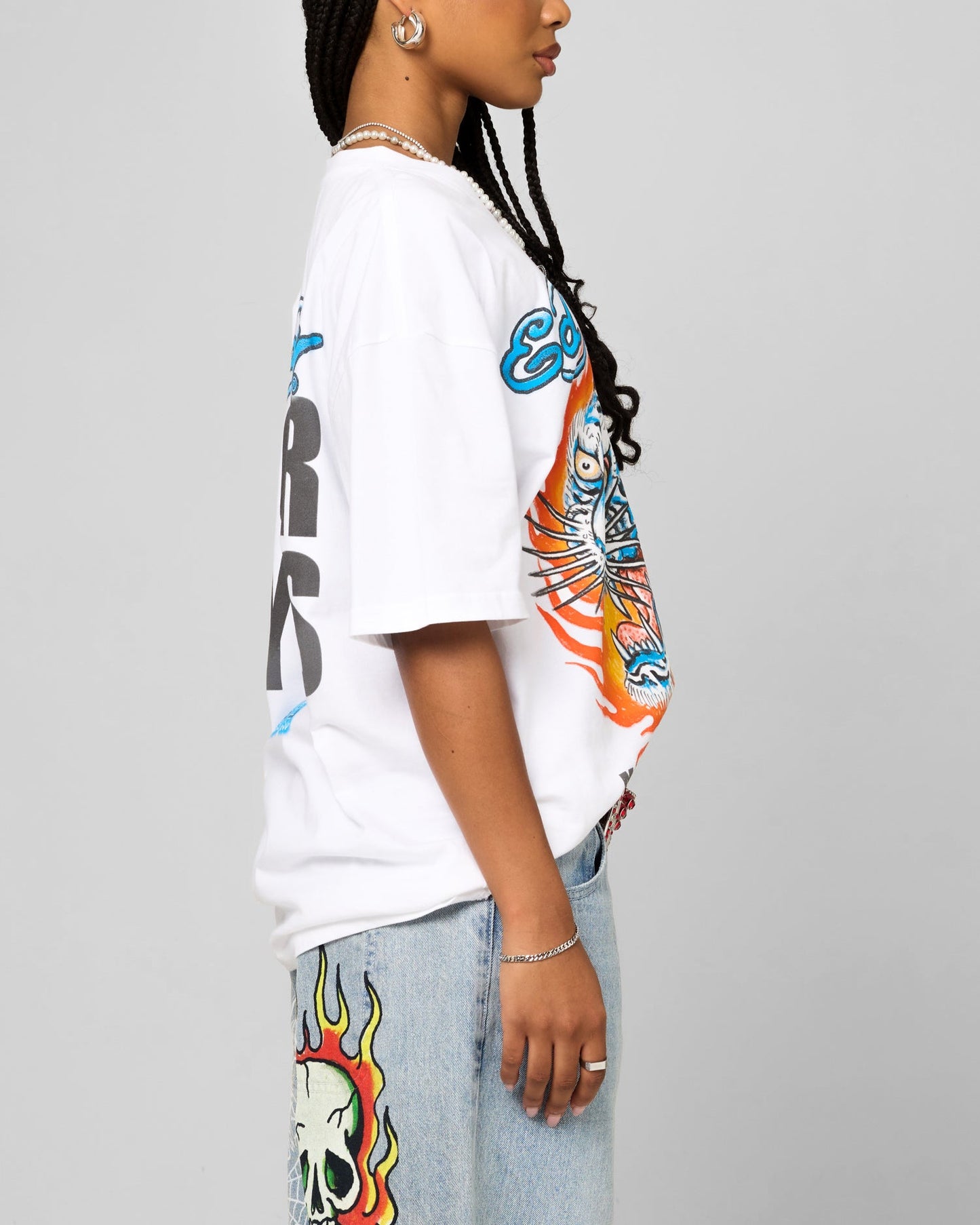 Ed Hardy Motor Club T-Shirt White Style001