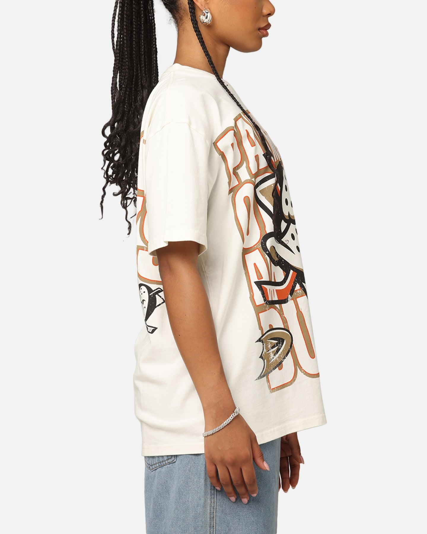 Culture Kings Anaheim Ducks Lets Go Ducks Heavy T-Shirt Off White Style001
