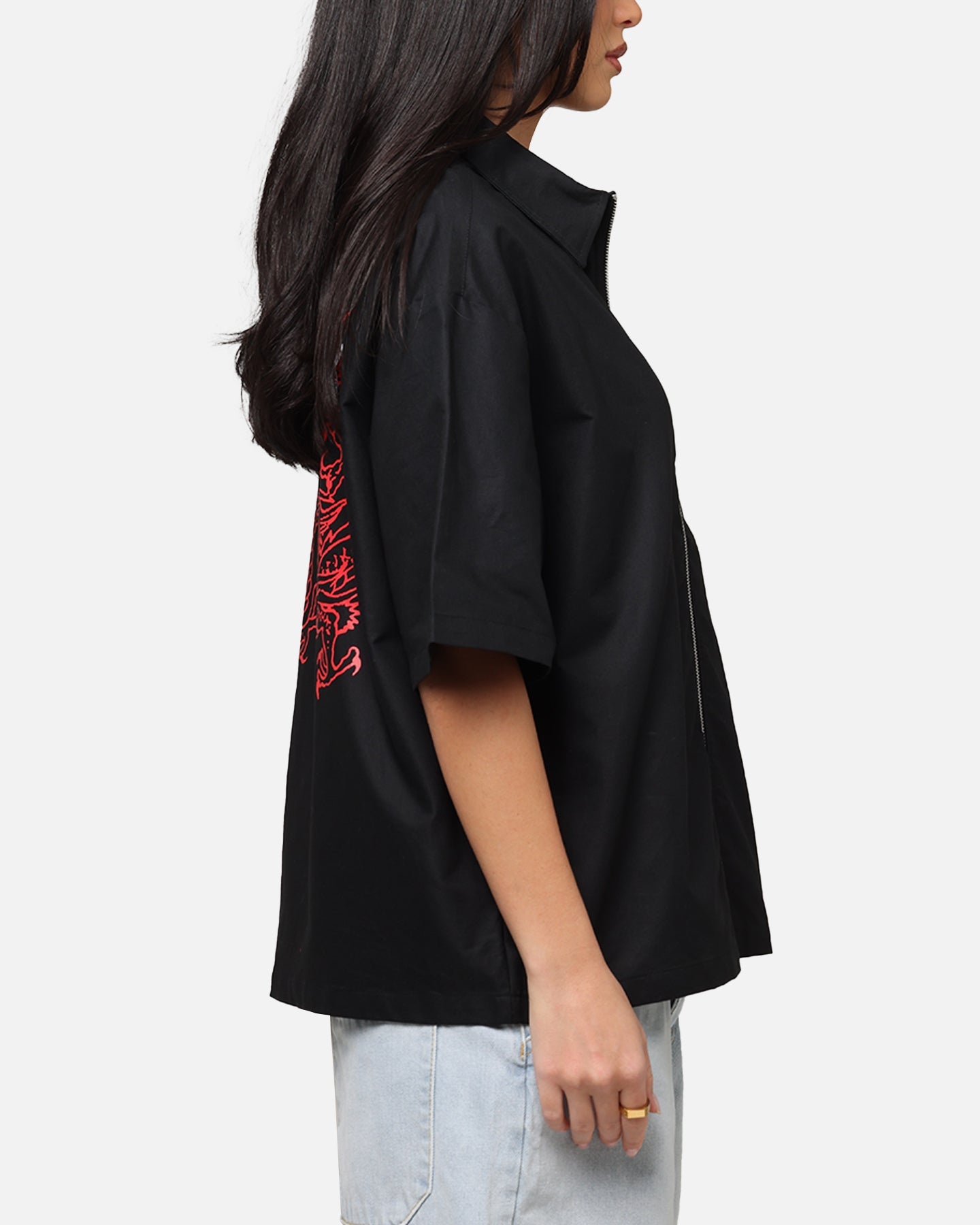Ed Hardy Dragon Zip Shirt Black Style001