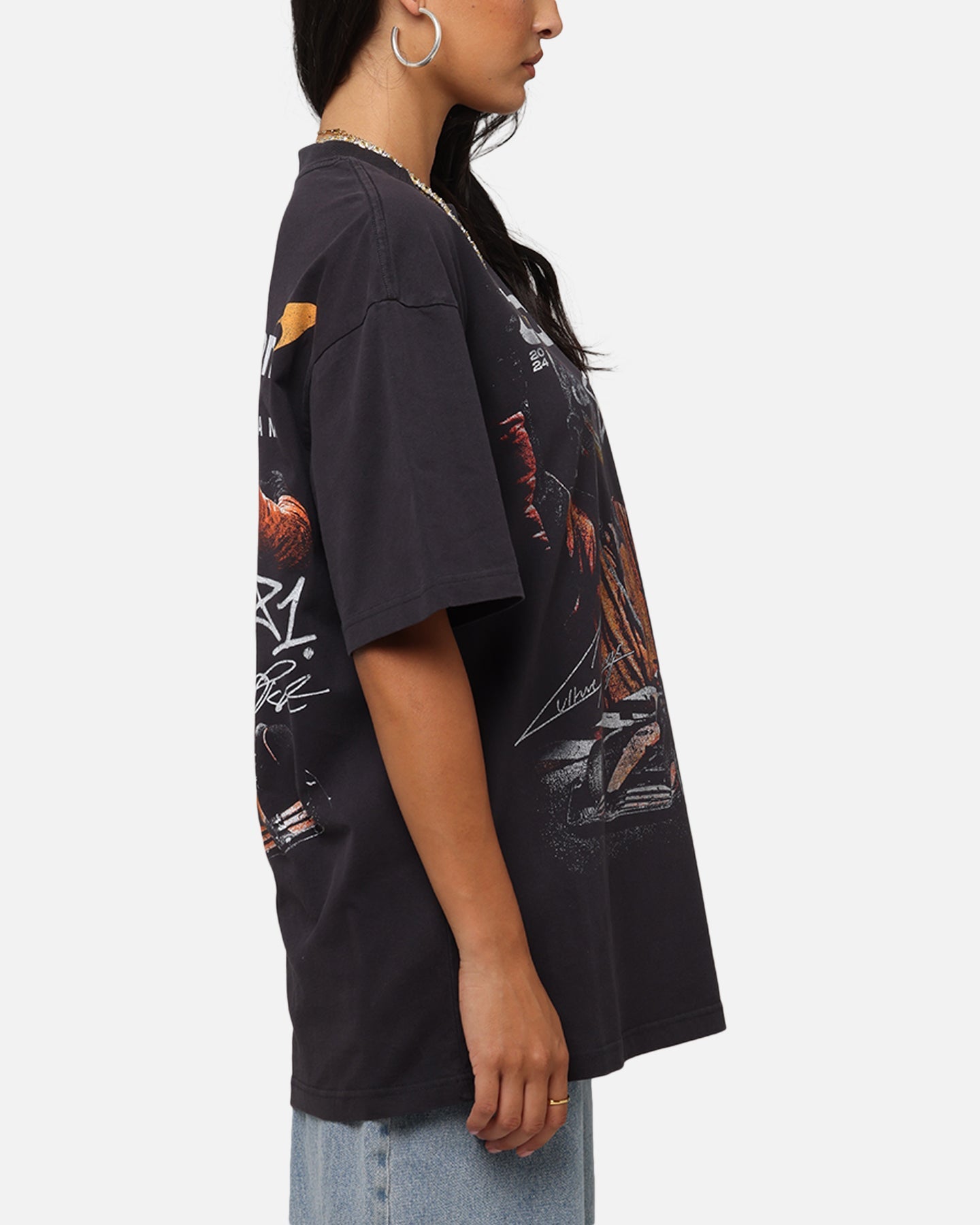 Mitchell & Ness X Mclaren Oscar Piastri Victory T-Shirt Faded Black Style001