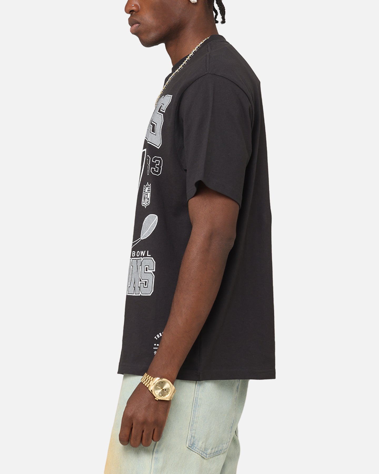 Mitchell & Ness Las Vegas Raiders Pinnacle T-Shirt Faded Black