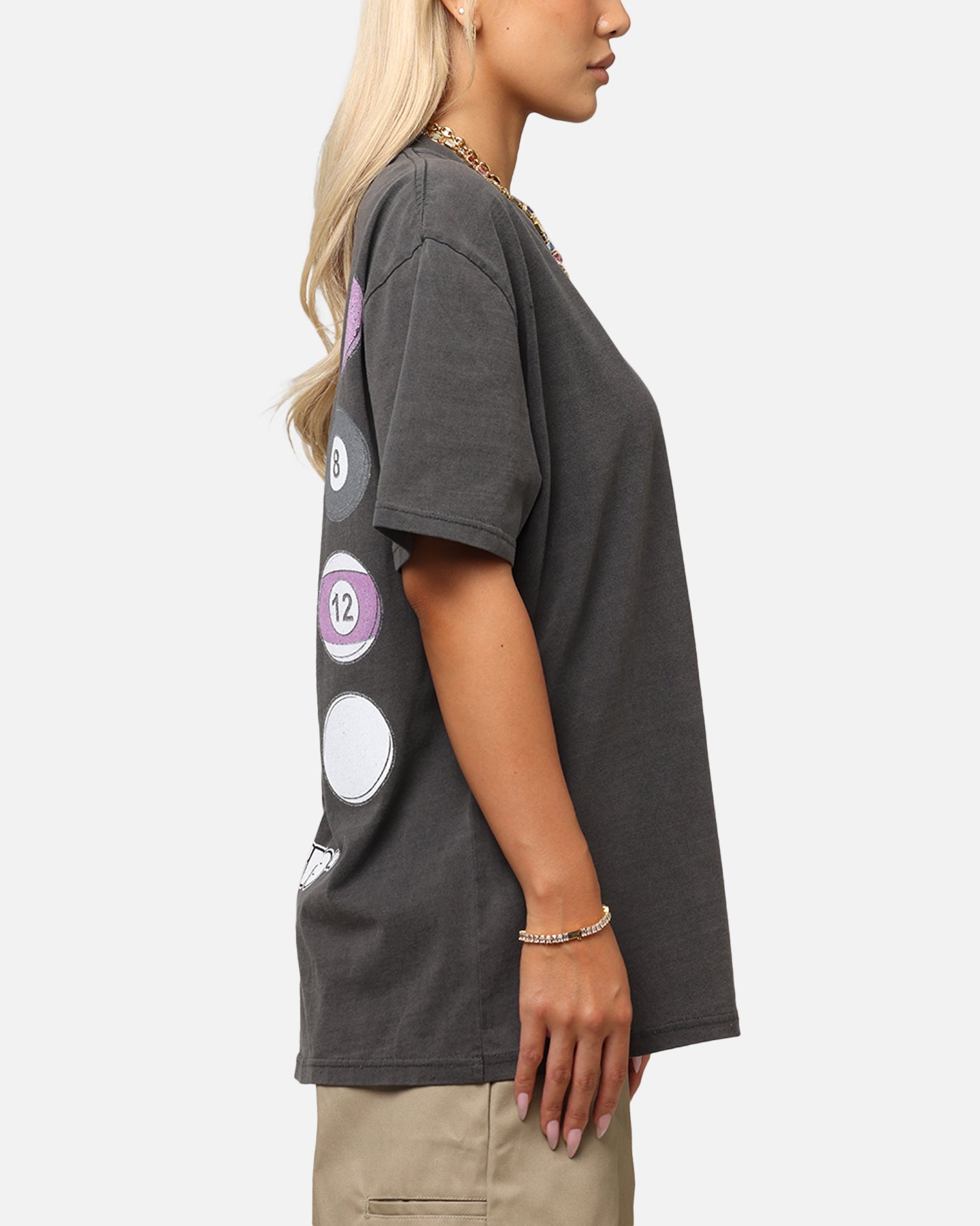 Carre Break T-Shirt Black Wash Style001