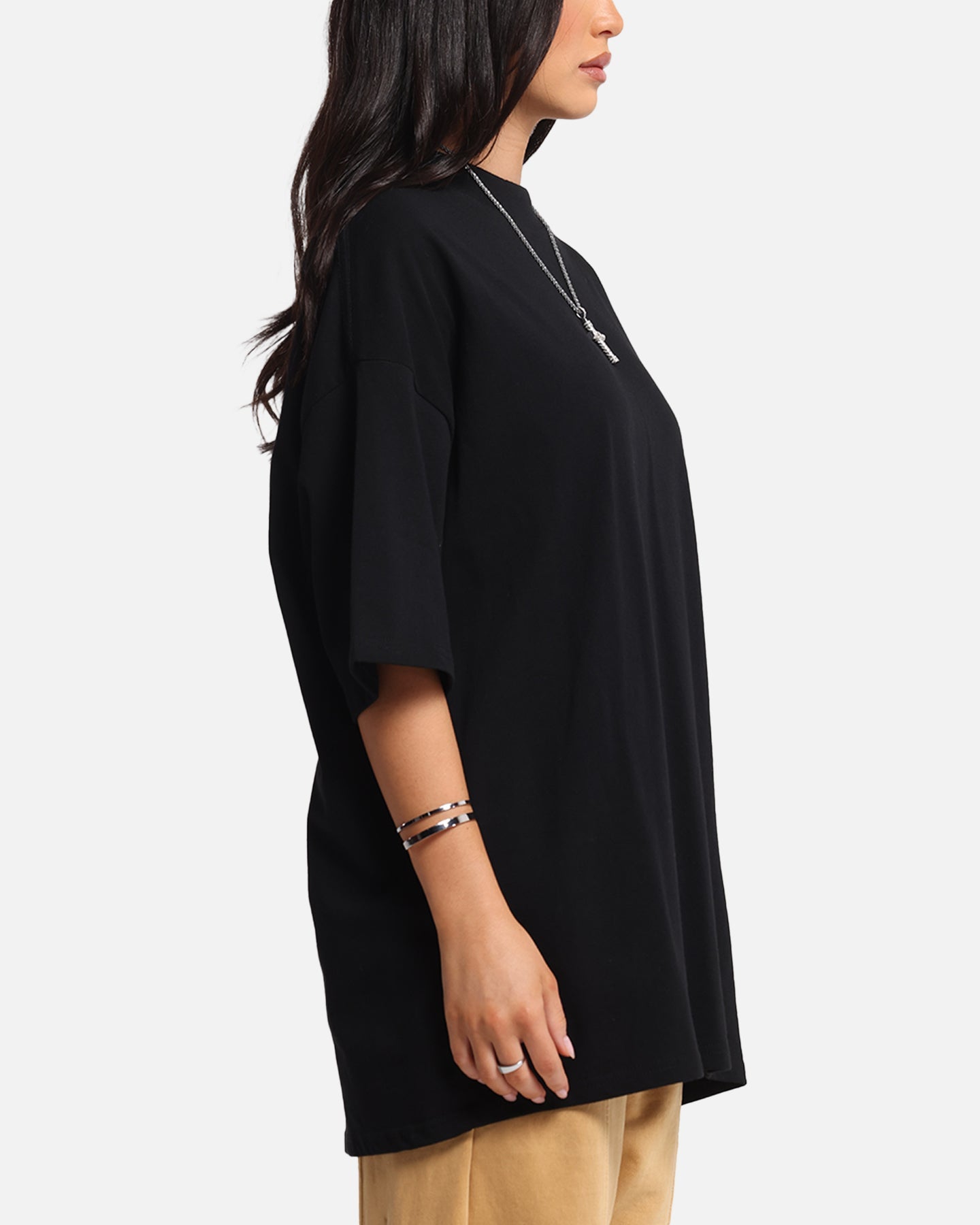 Carre Level Up Mock Neck T-Shirt Black Style001